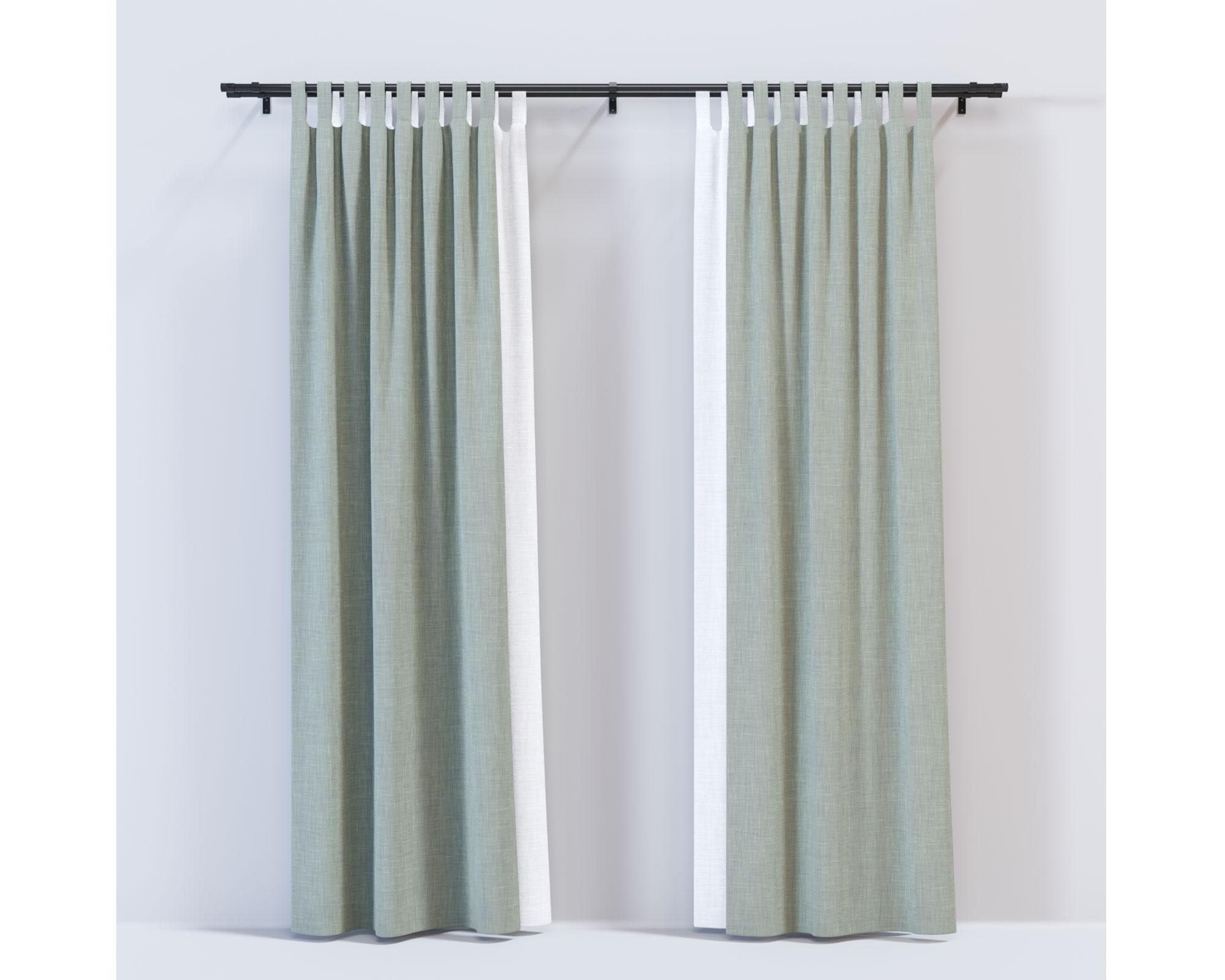 Barra cortina 7x240 cm Doble negro Decor-1