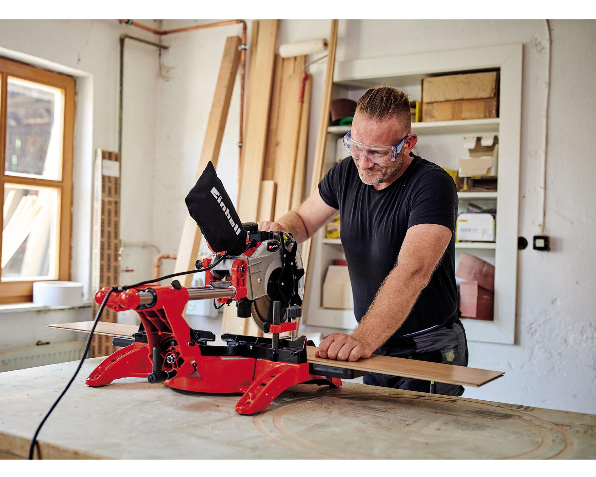 Ingleteadora 2350W TC-SM 2534/1 Dual + Sierra circular 1400W TC-CS 1400 Einhell-5