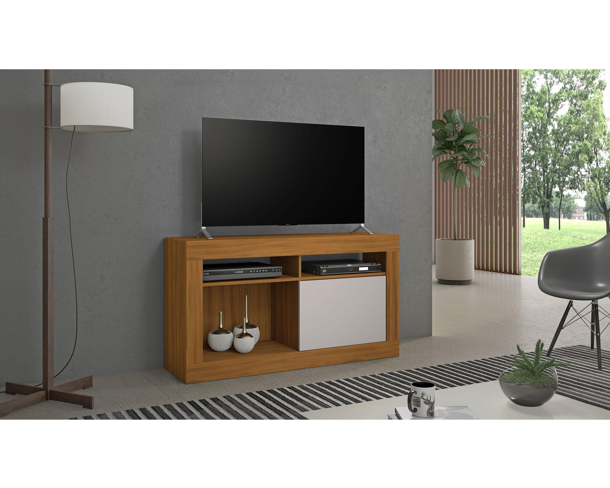 Rack TV 50'' Price café/blanco Home Mobili-3