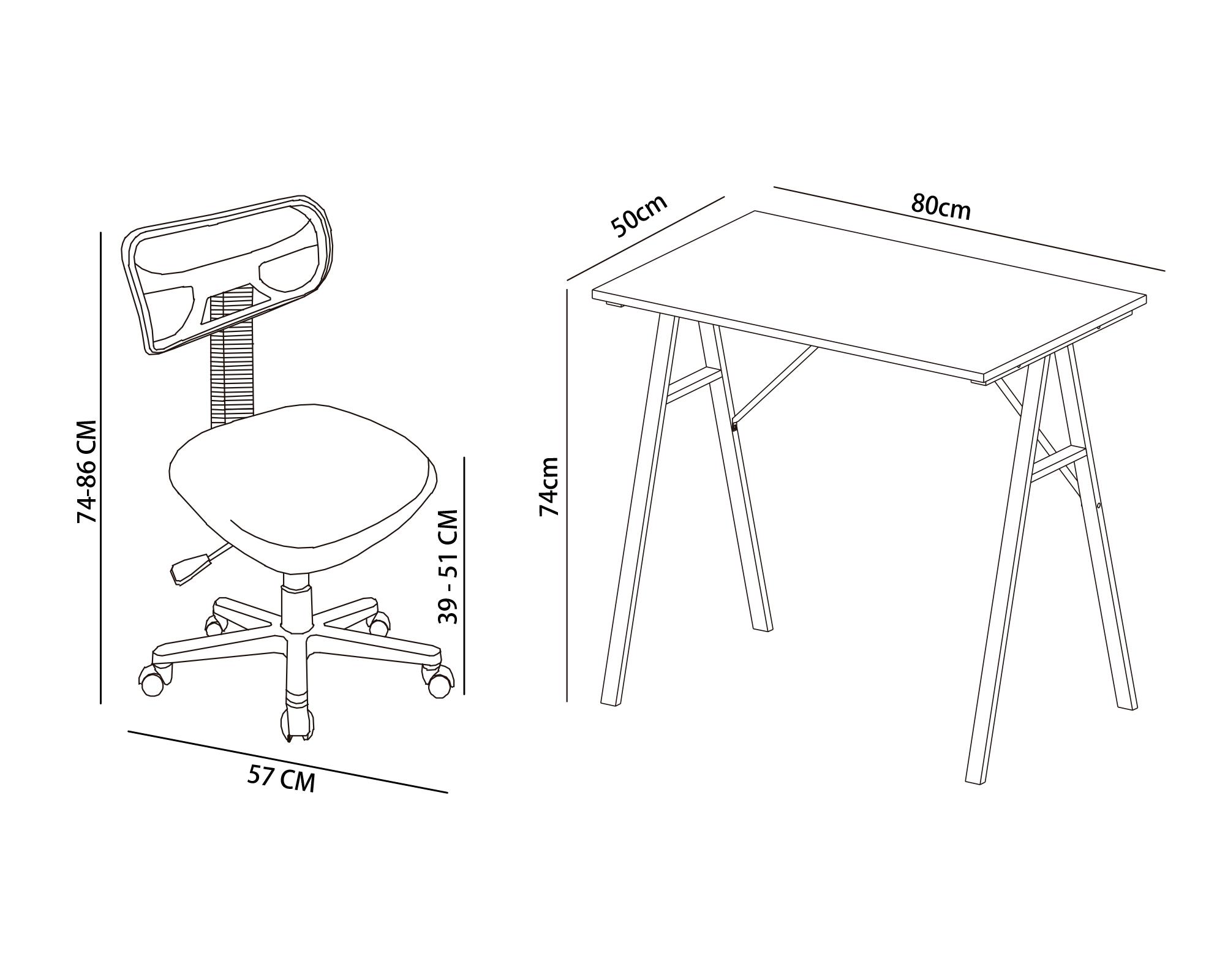 Escritorio + silla PC Basic M+Design-11