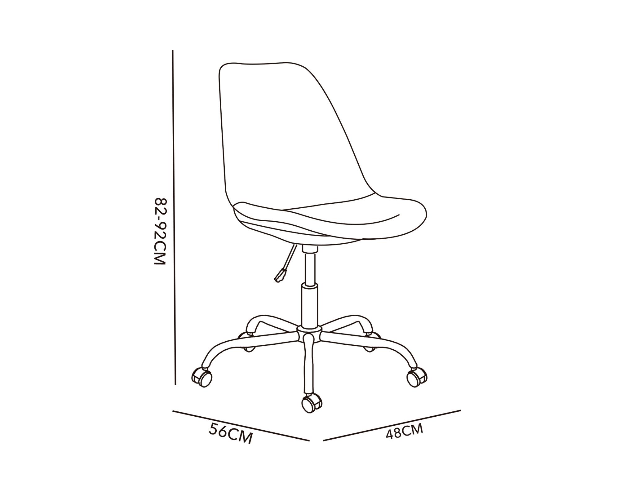 Silla escritorio New Trend 5 ruedas amarillo-4