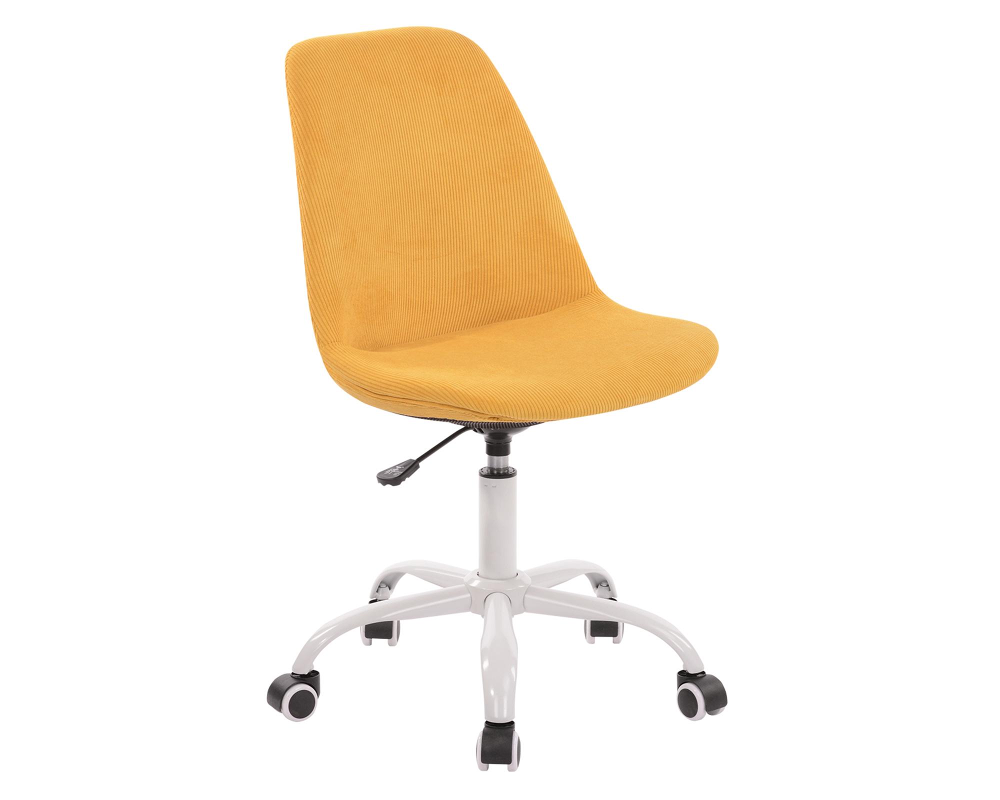 Silla escritorio New Trend 5 ruedas amarillo-1