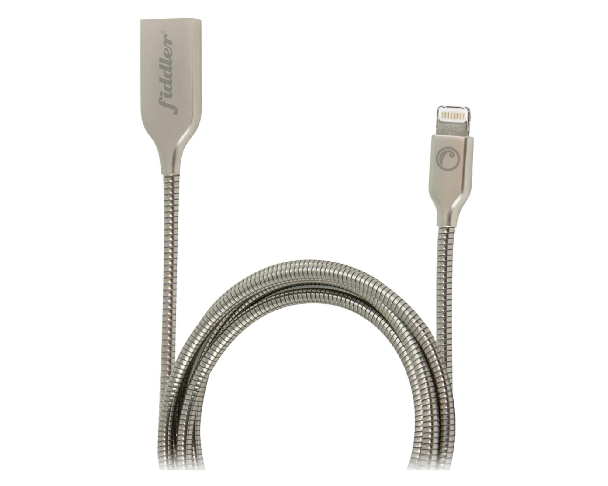 Cable iPhone 1 m Lightning metálico Fiddler-0