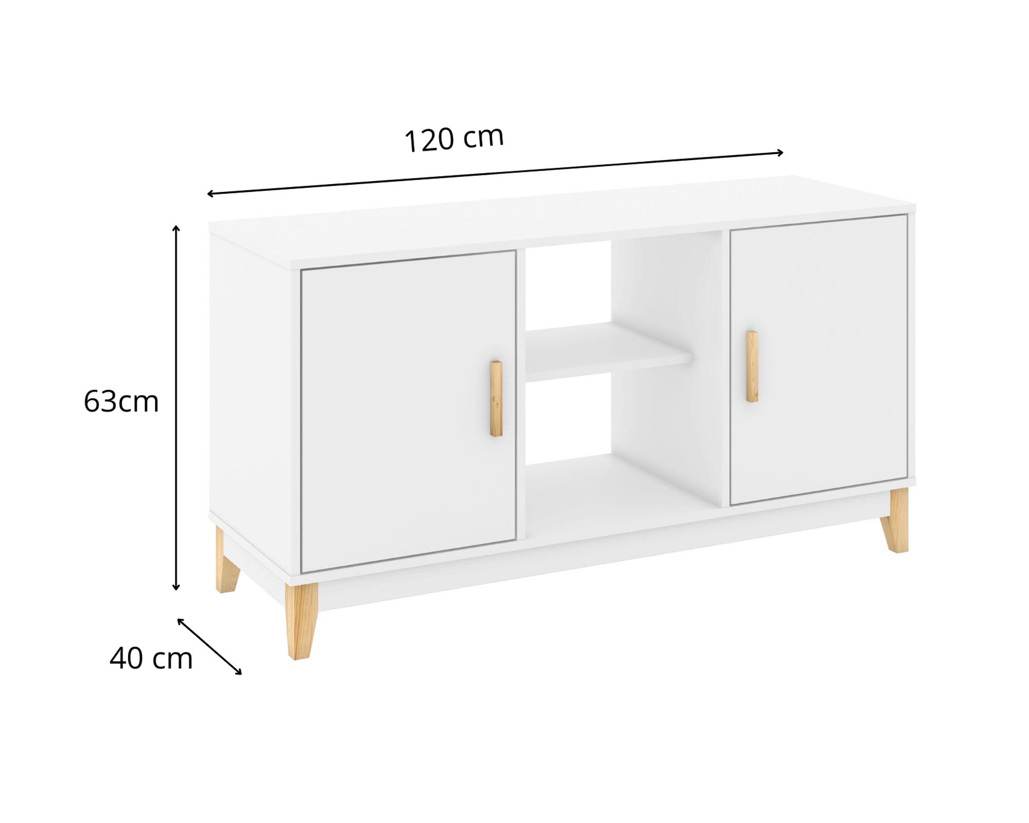 Rack TV 50'' 2 puertas blanco MobilFrank-2
