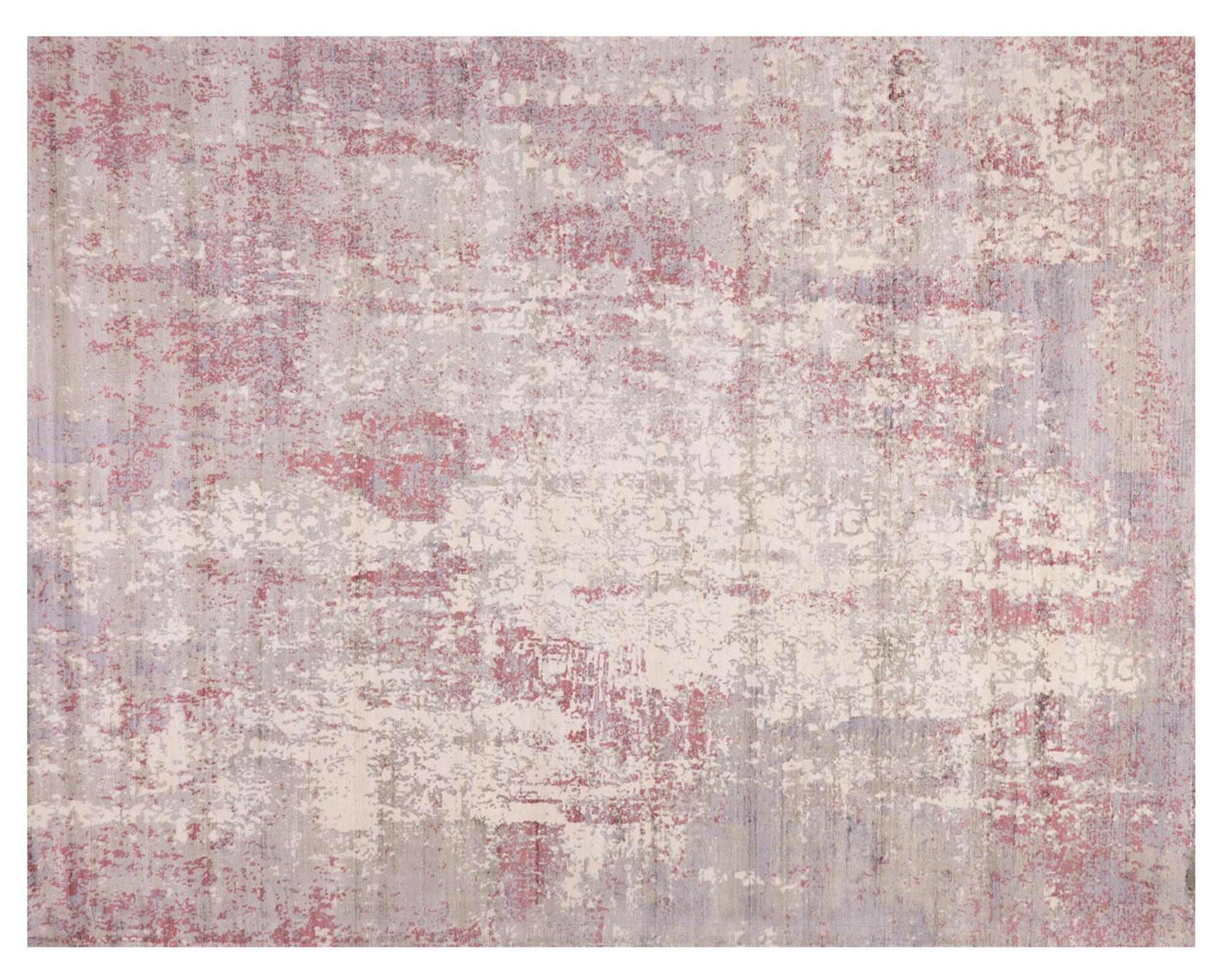 Alfombra 160x230 cm Handloom Viscose Design jaspeado gris Dib-0