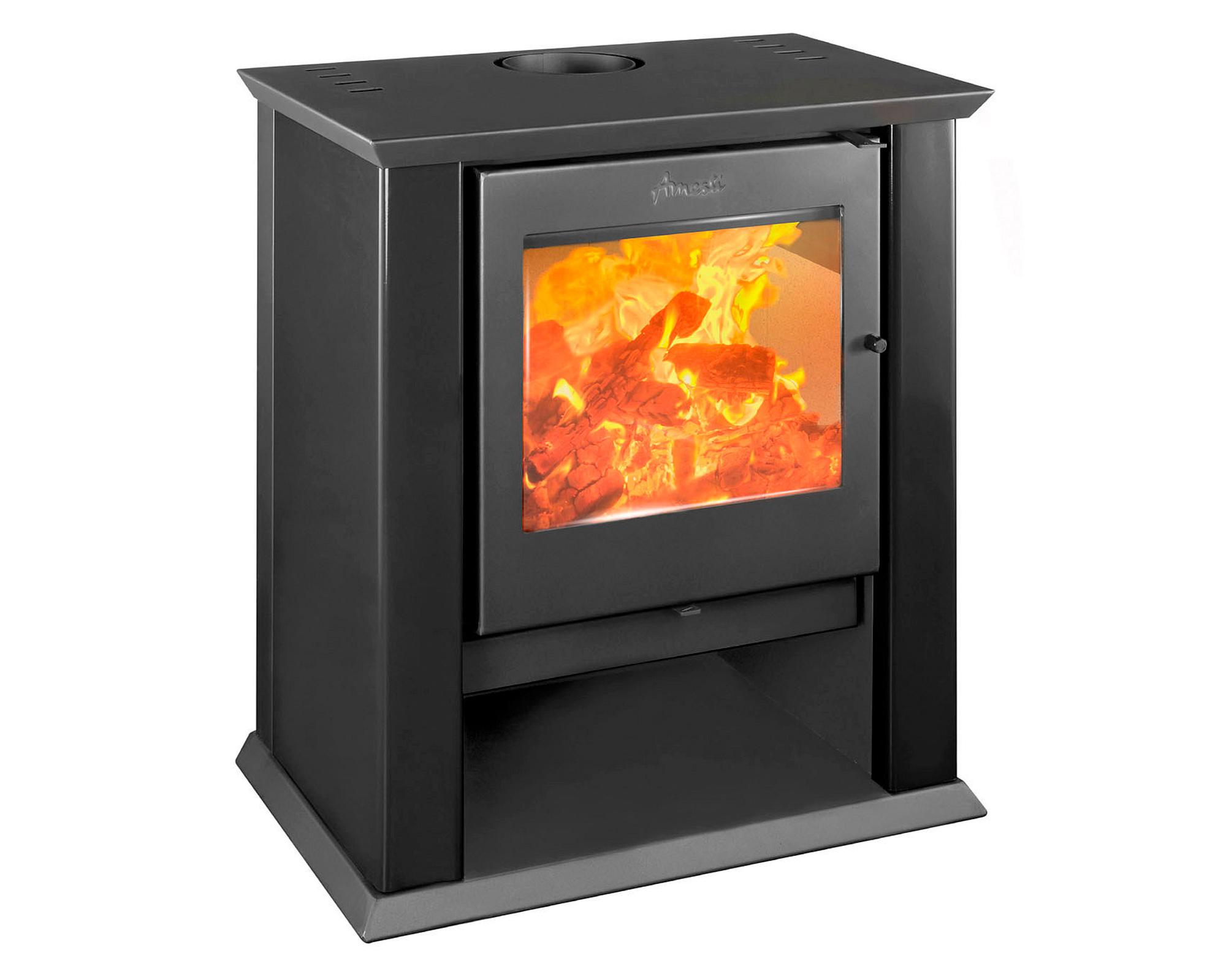 Calefactor a leña Classic 500 negro satinado-0