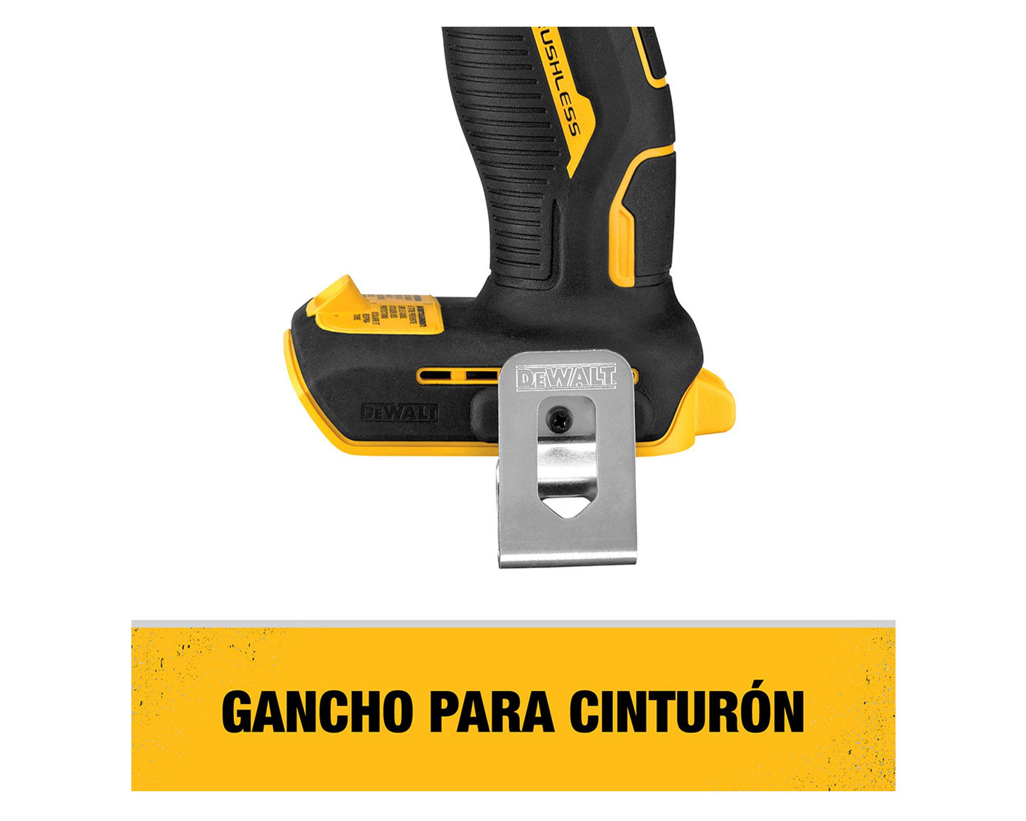 Taladro atornillador 13 mm 20V Atomic + 2 baterías DCD708D2-B2 Dewalt-4