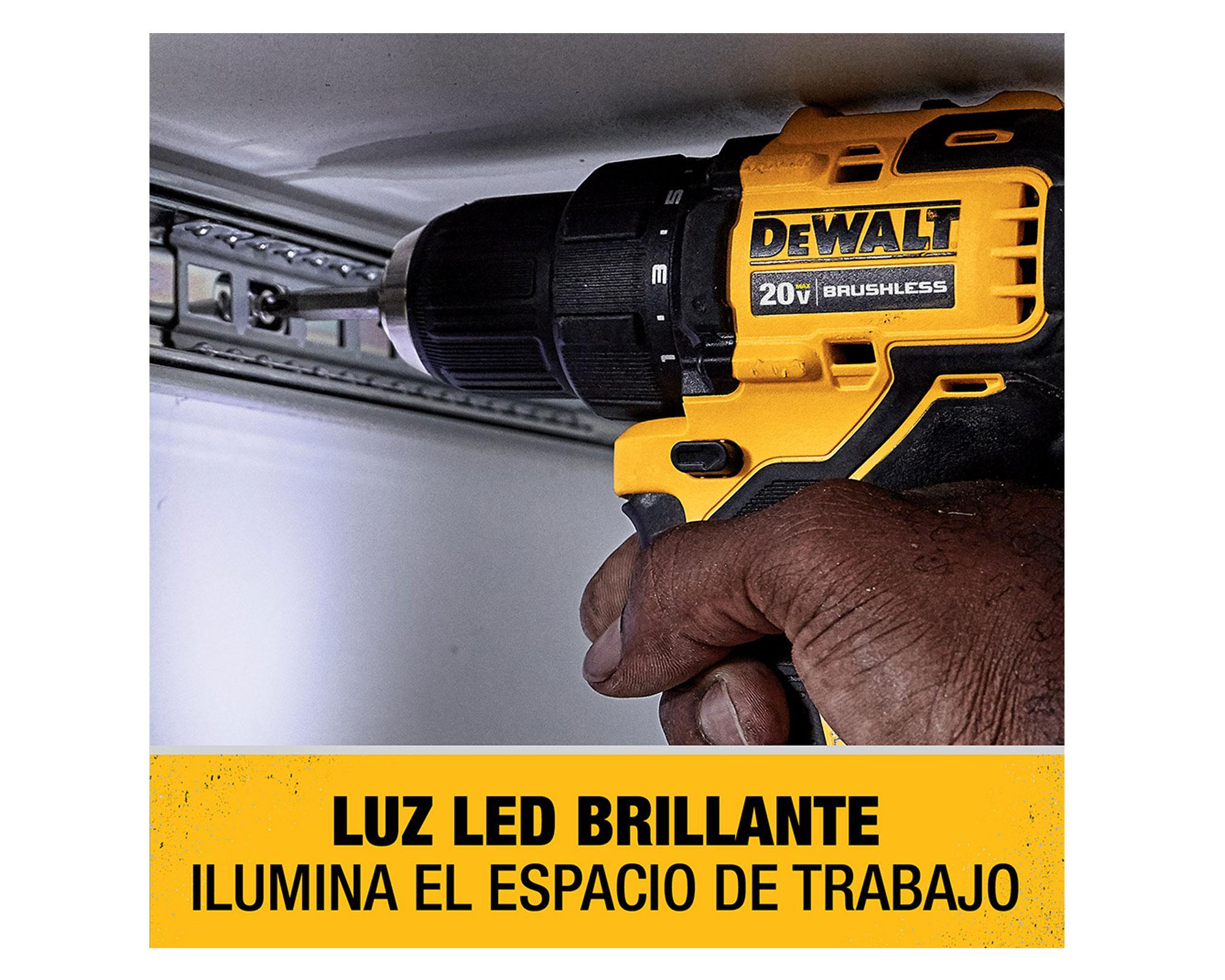 Taladro atornillador 13 mm 20V Atomic + 2 baterías DCD708D2-B2 Dewalt-3