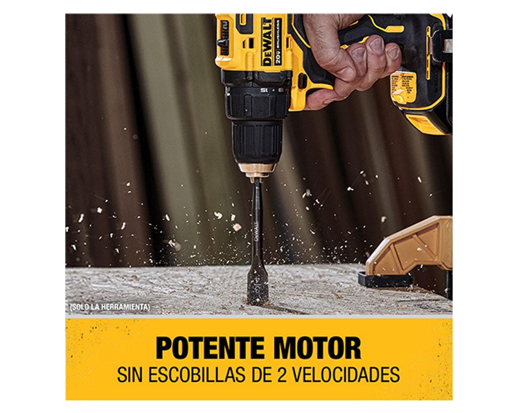 Taladro atornillador 13 mm 20V Atomic + 2 baterías DCD708D2-B2 Dewalt-2