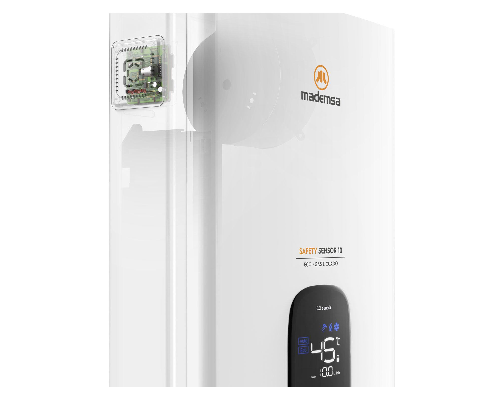 Calefont tiro forzado 10 litros gas licuado Safety Sensor Eco-2