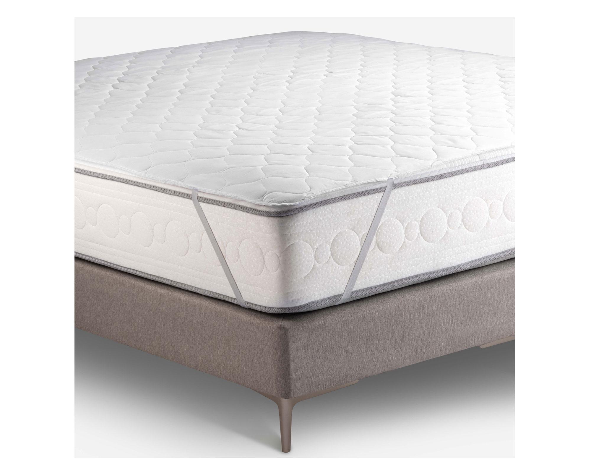 Cubre colchón 1 plaza Light blanco Rosen-0