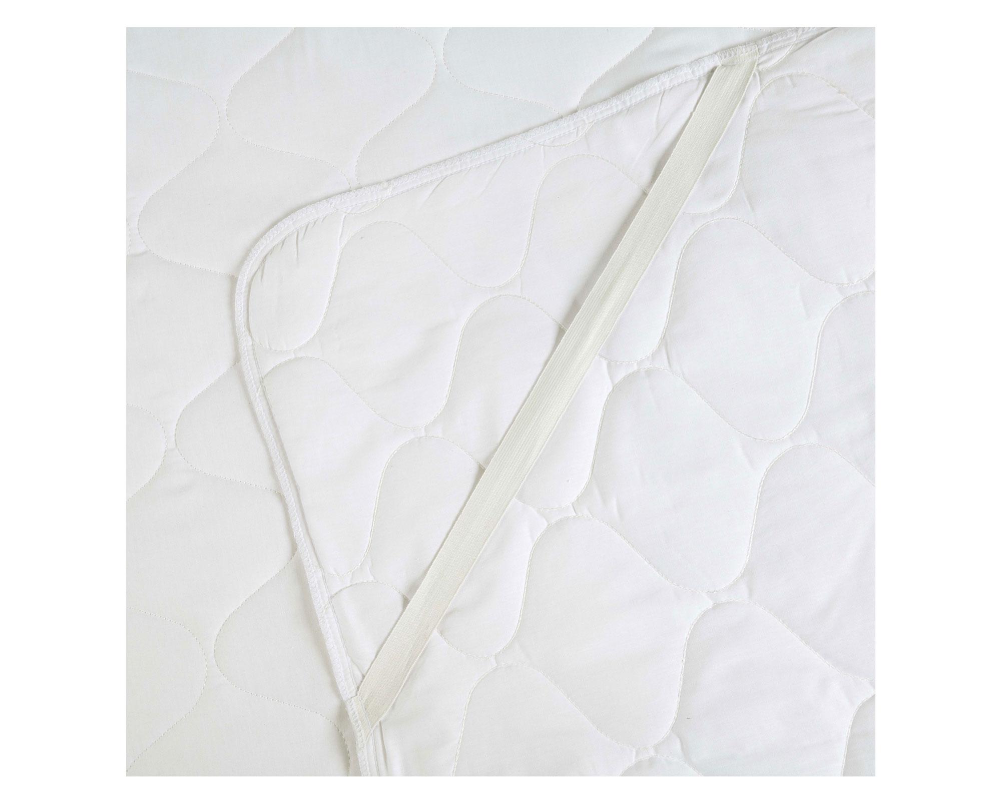 Cubre colchón 1 plaza Light blanco Rosen-1