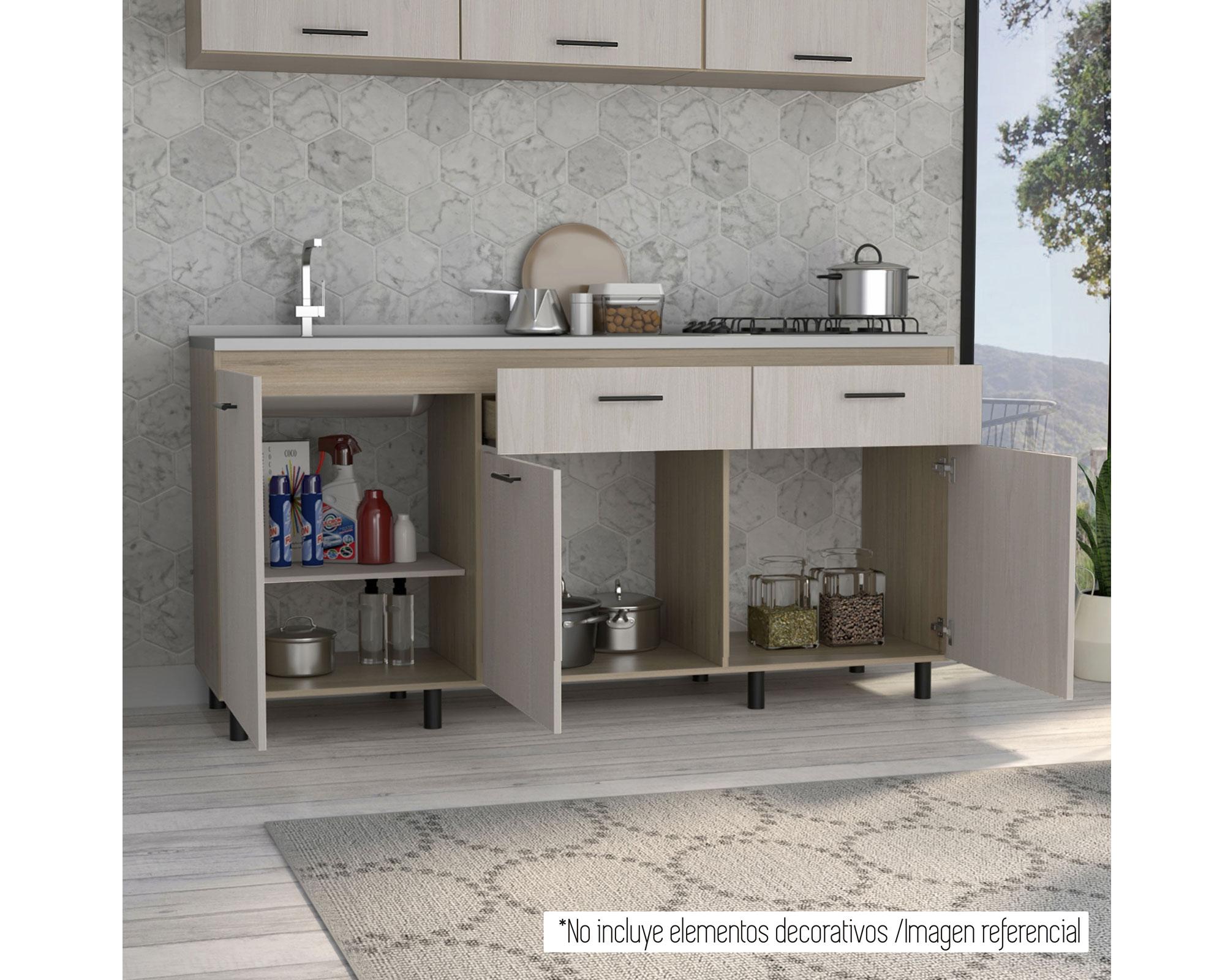 Mueble lavaplatos Gante rovere niebla 88x180.1x51.3 cm-3