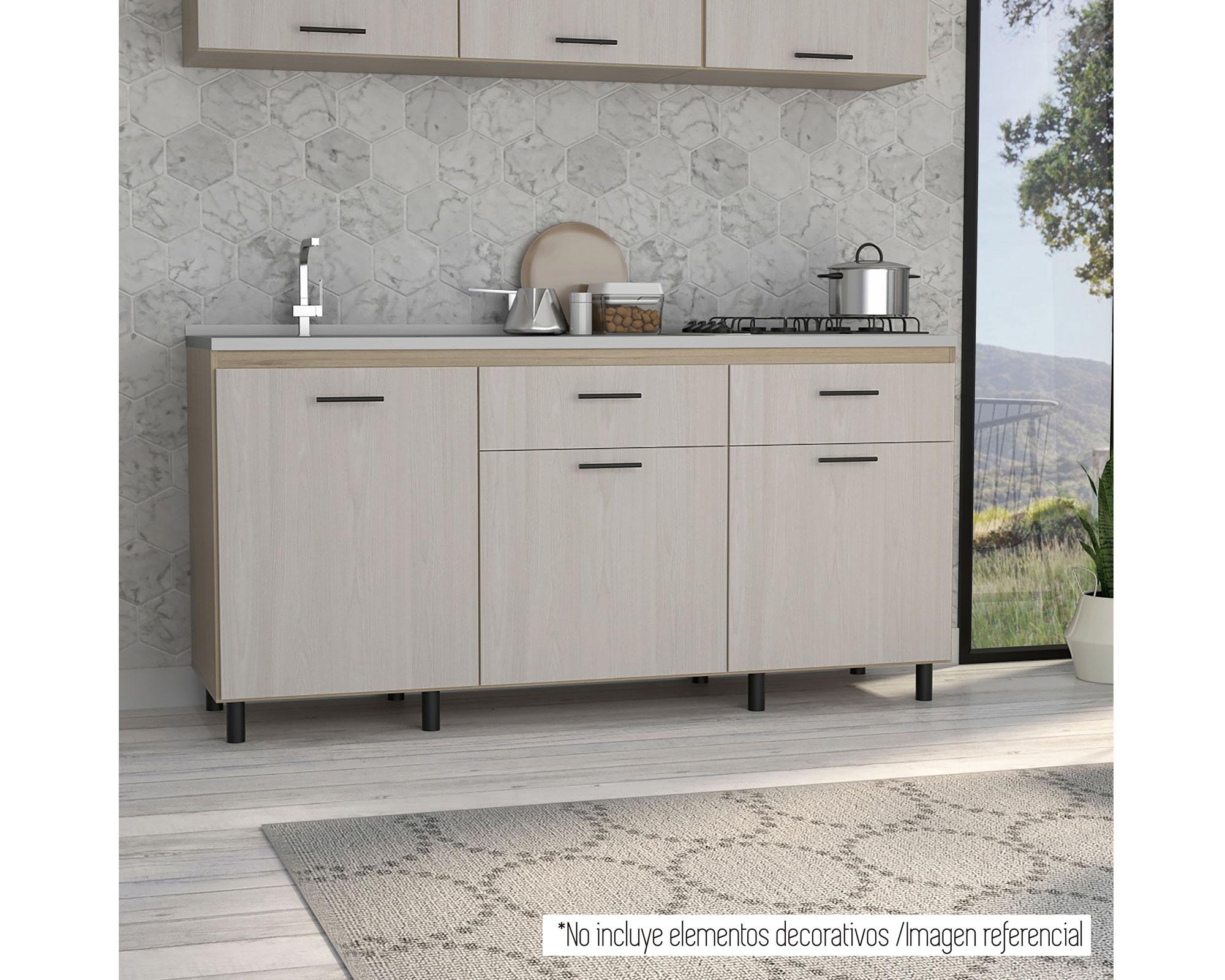 Mueble lavaplatos Gante rovere niebla 88x180.1x51.3 cm-2