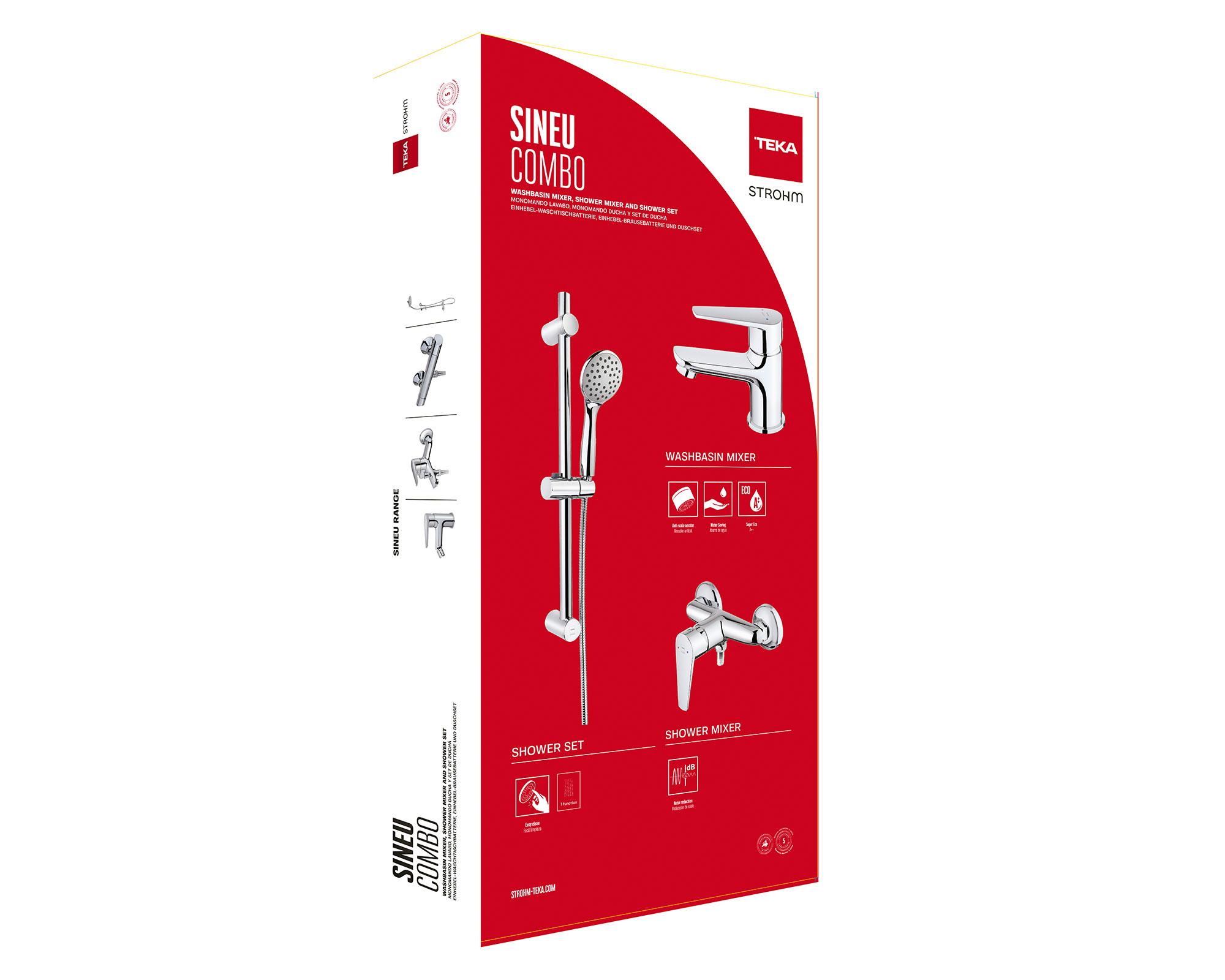 Set combinación de ducha Sineu cromado-4