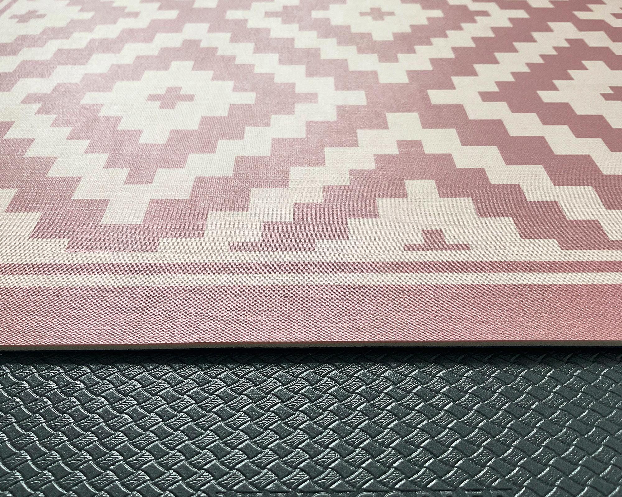 Alfombra de cocina 50x90 cm Rombos rosado-1