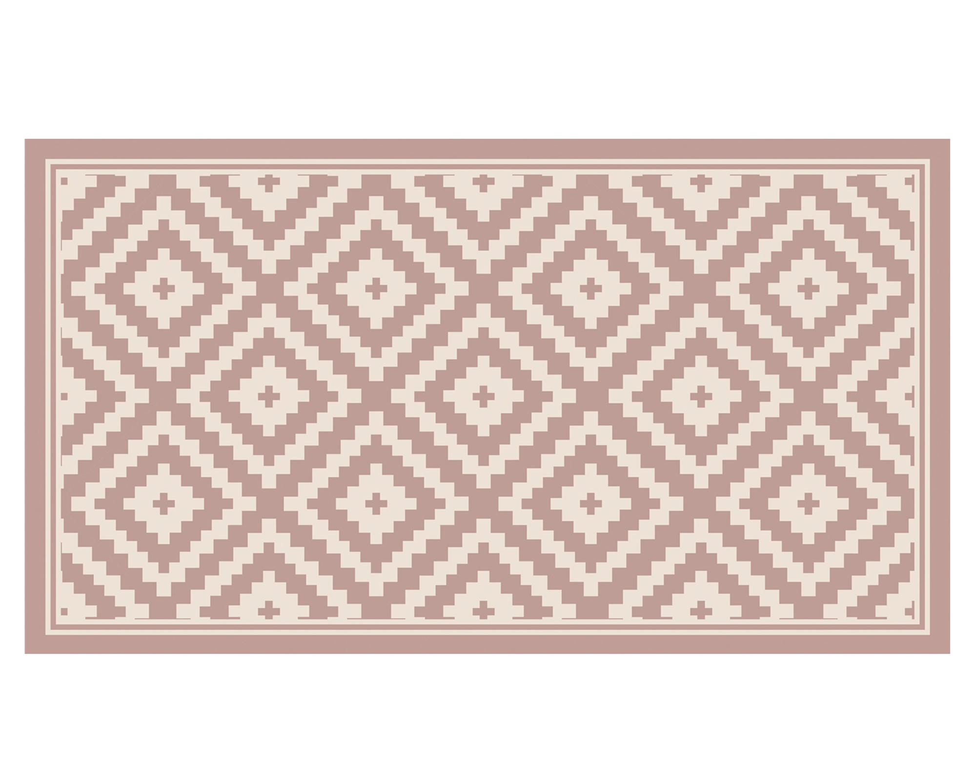Alfombra de cocina 50x90 cm Rombos rosado-0