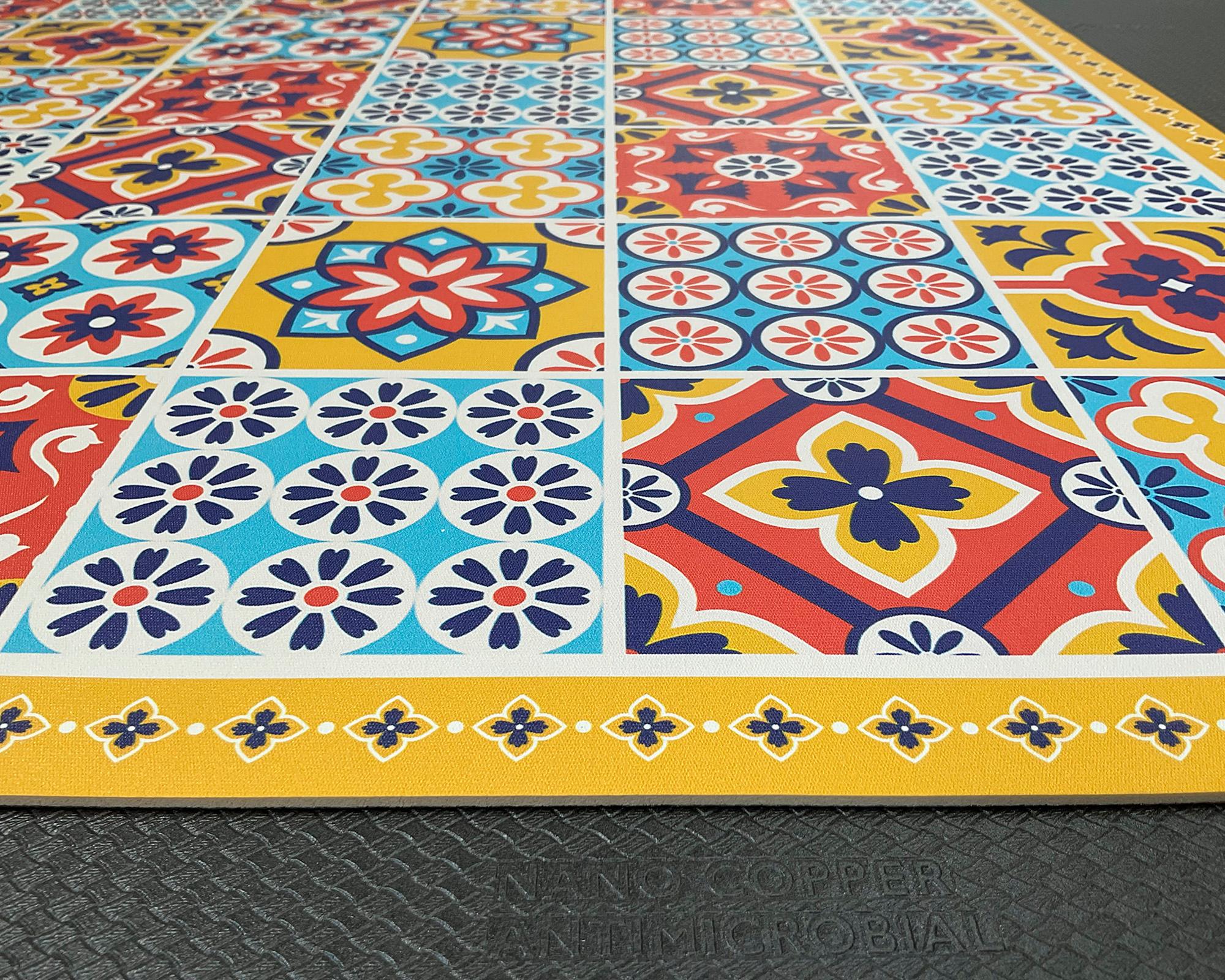 Alfombra de cocina 70x140 cm Baldosa Portuguesa diseños-1