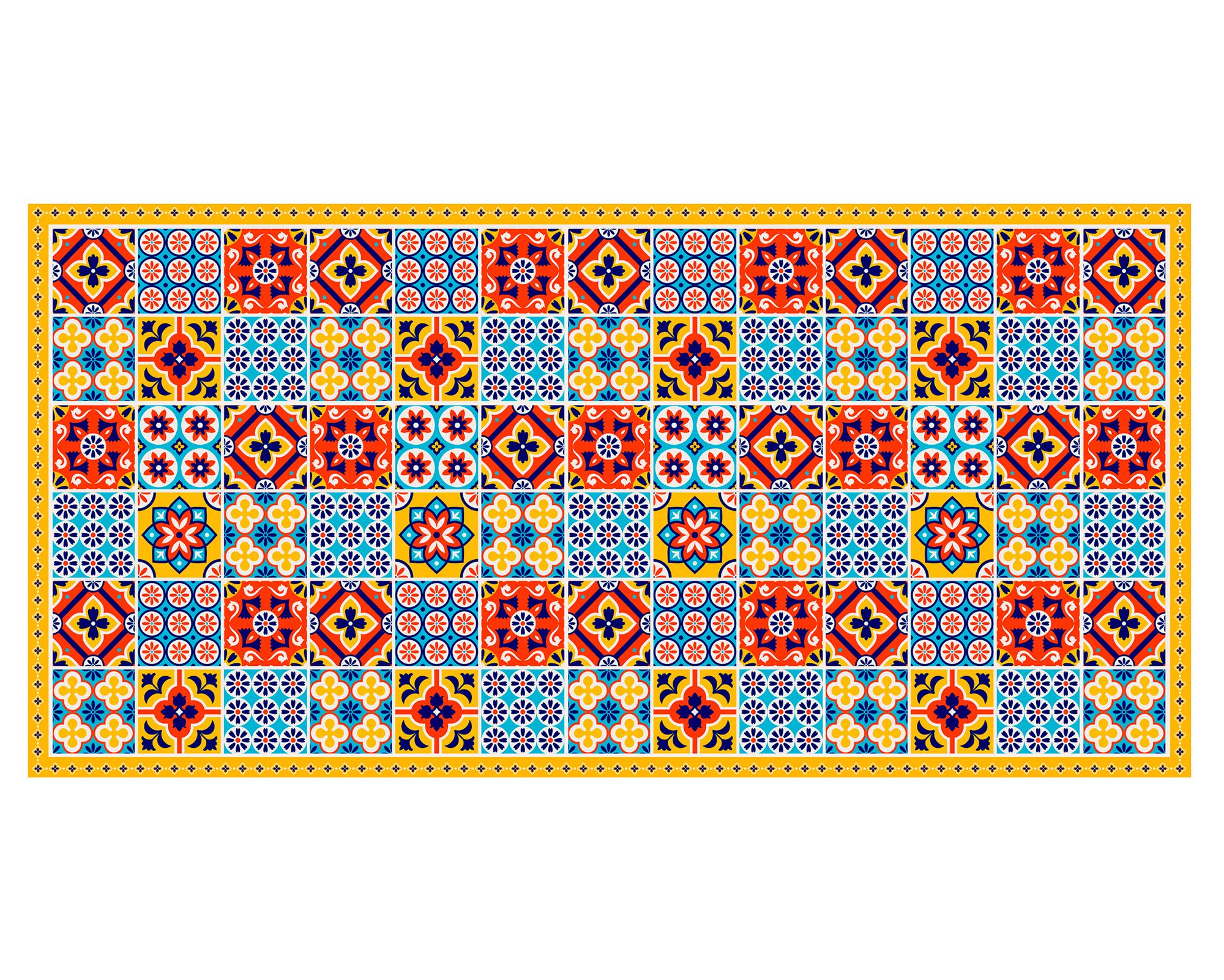 Alfombra de cocina 70x140 cm Baldosa Portuguesa diseños-0