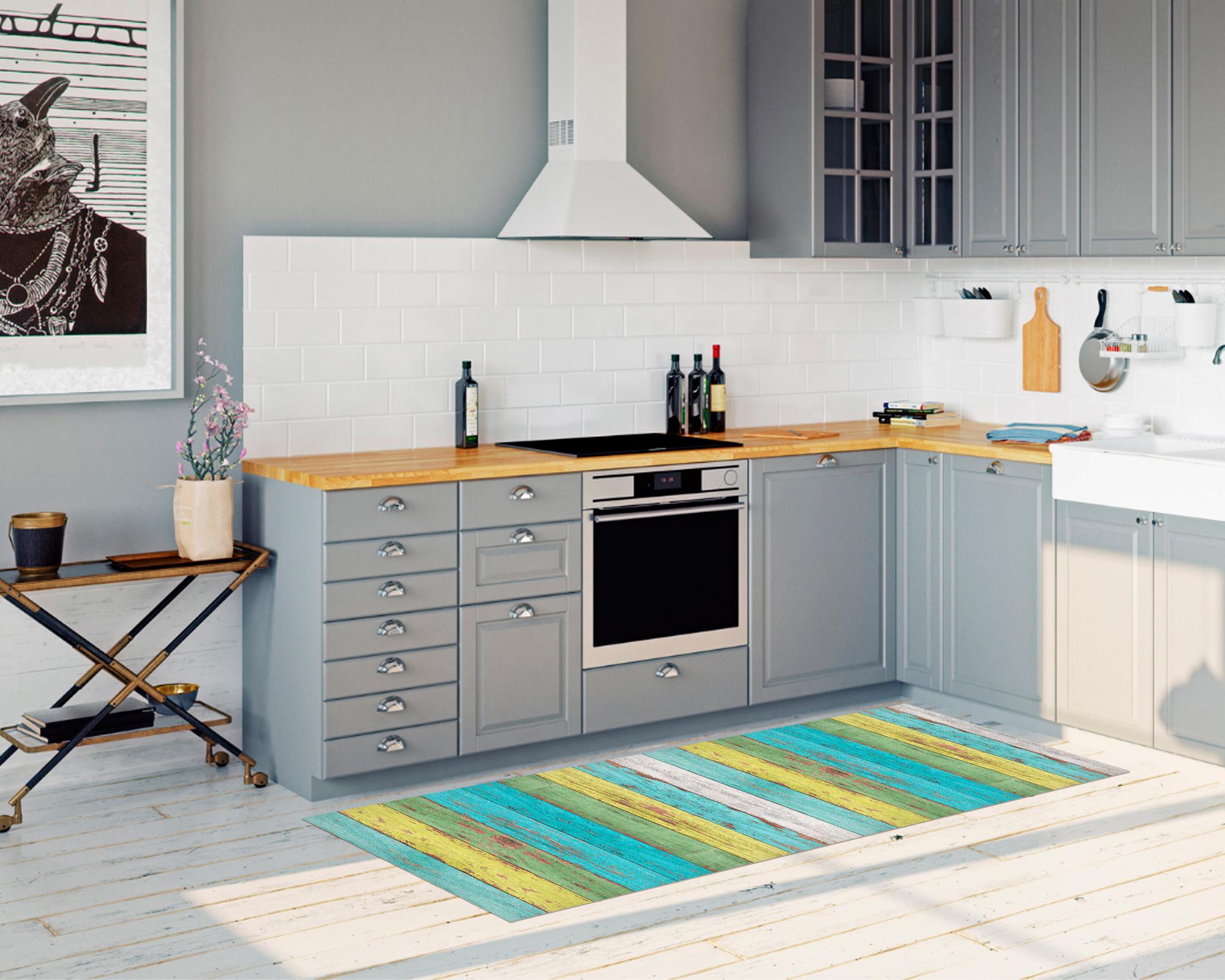Alfombra de cocina 70x140 cm Madera vintage diseños-2