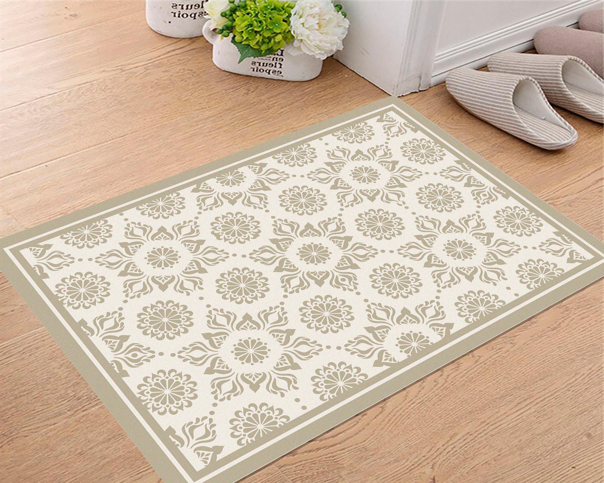 Alfombra de cocina 50x70 cm Flor Indú arena-2