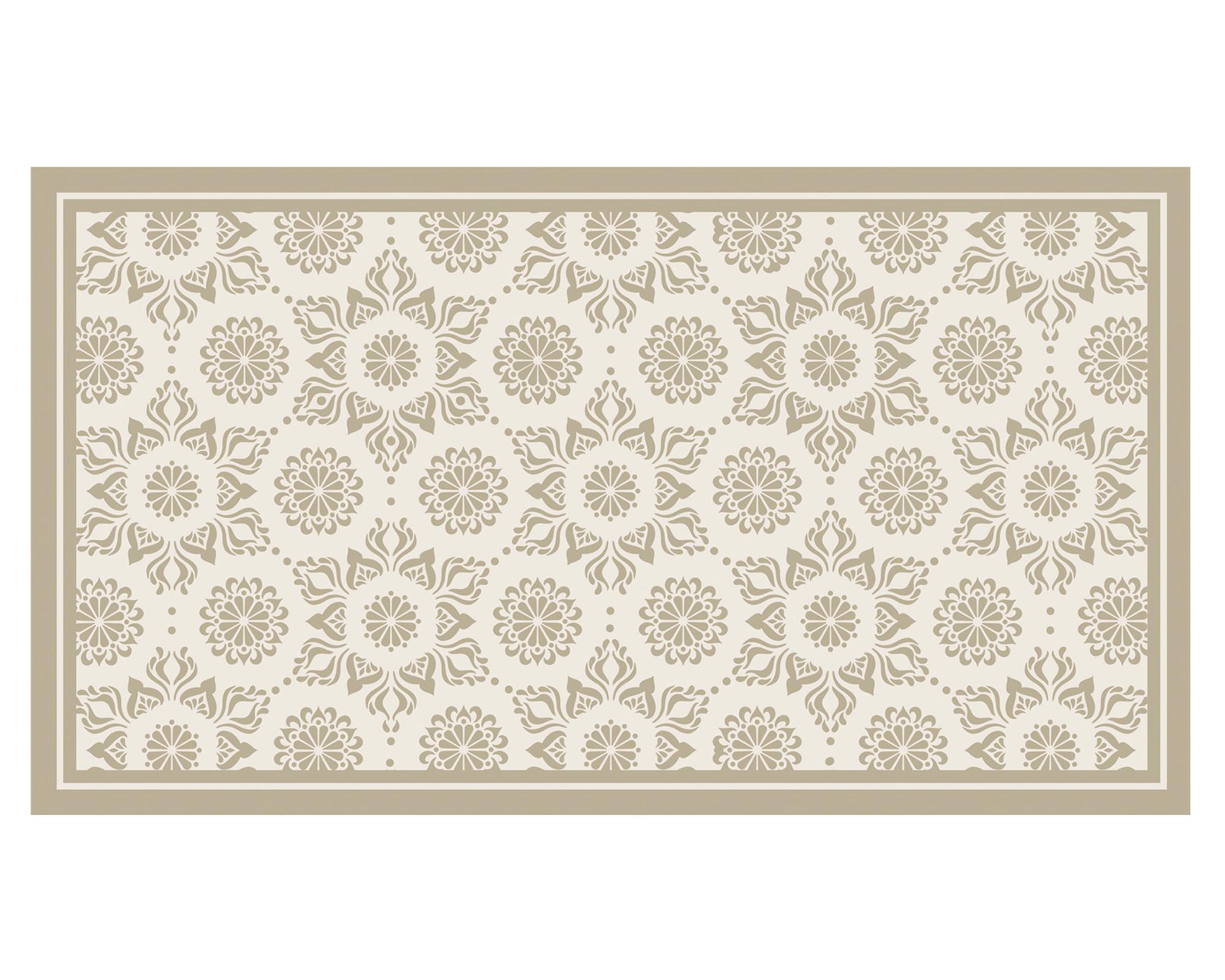 Alfombra de cocina 50x90 cm Flor Indú arena-0