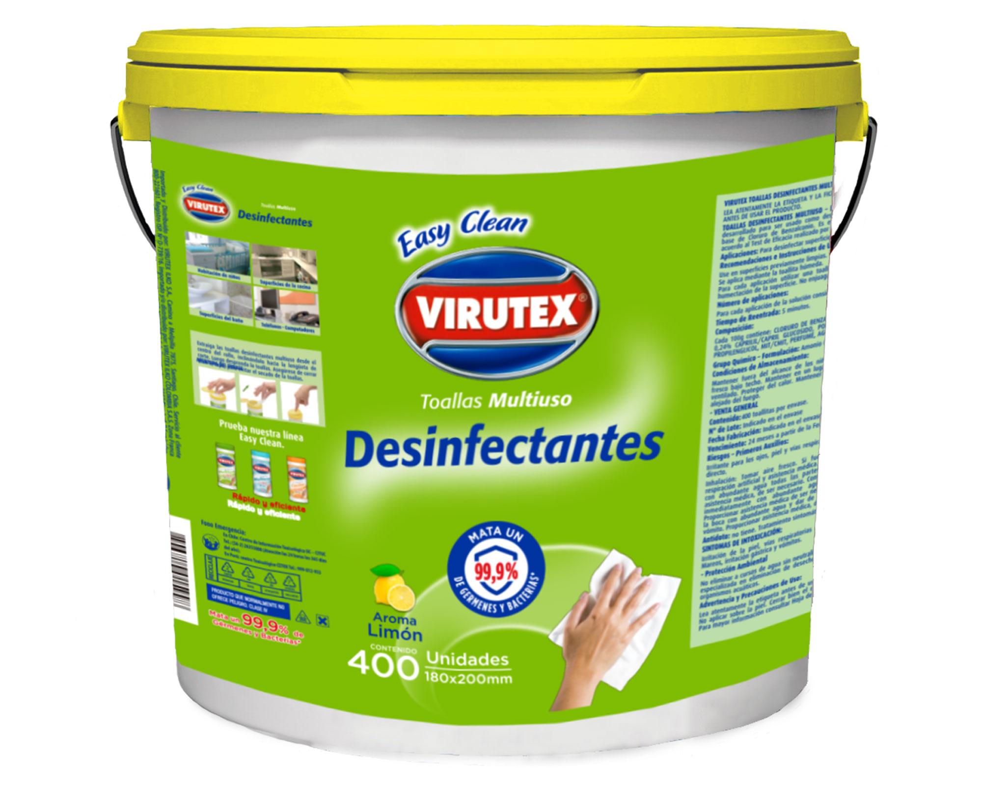 Toalla desinfectante limón 400 unidades Virutex-0