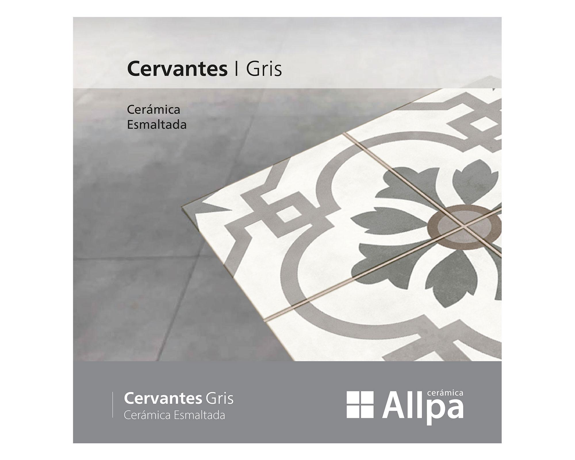 Cerámica piso/muro Cervantes gris 46x46 cm 2.58 m2-4