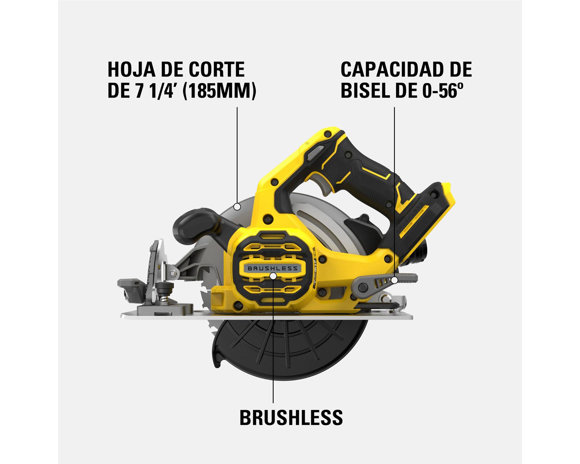 Sierra circular 7 1/4" inalámbrica Stanley-4