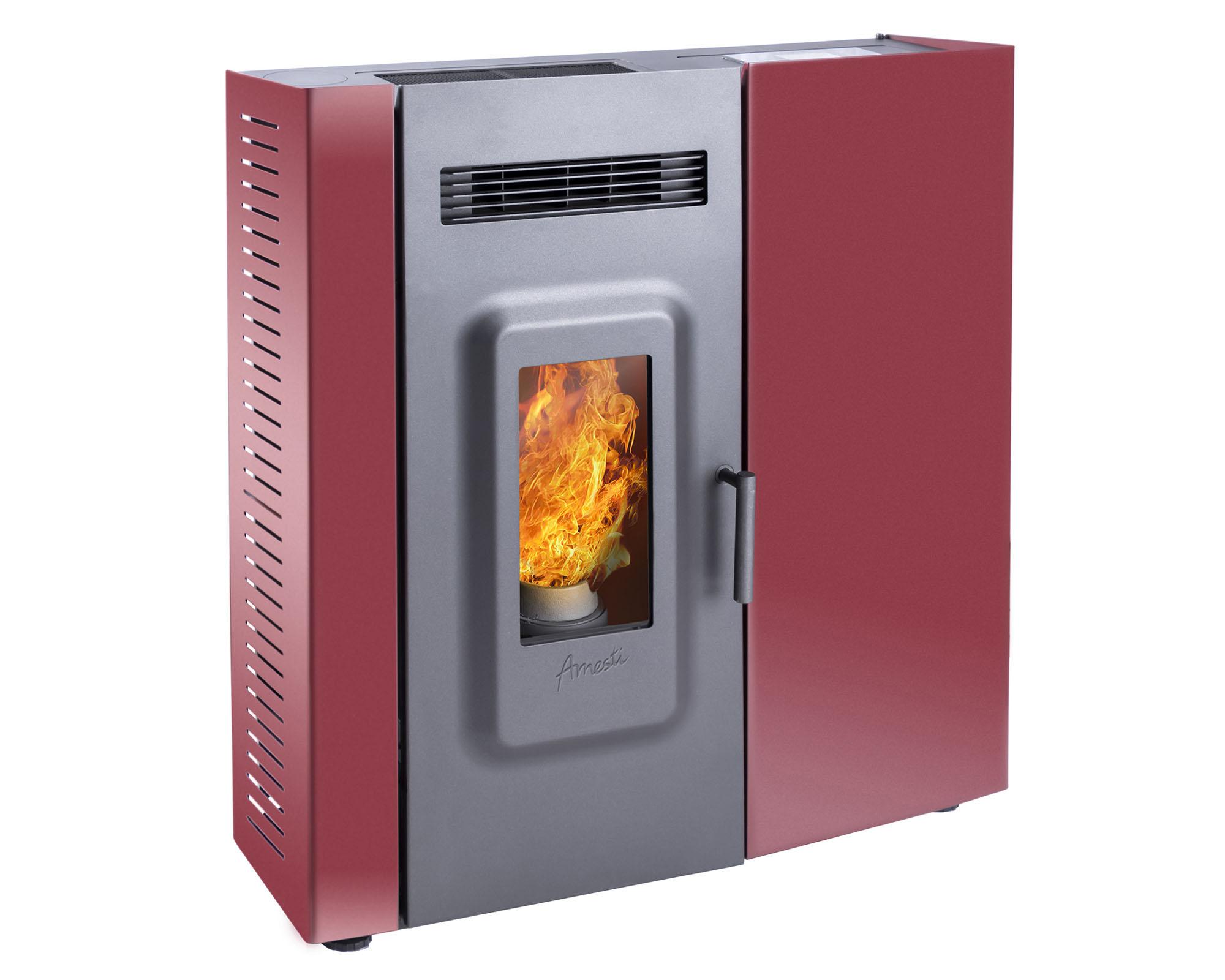 Calefactor Pellet 70-168 m2 Slim 9000 rojo-0