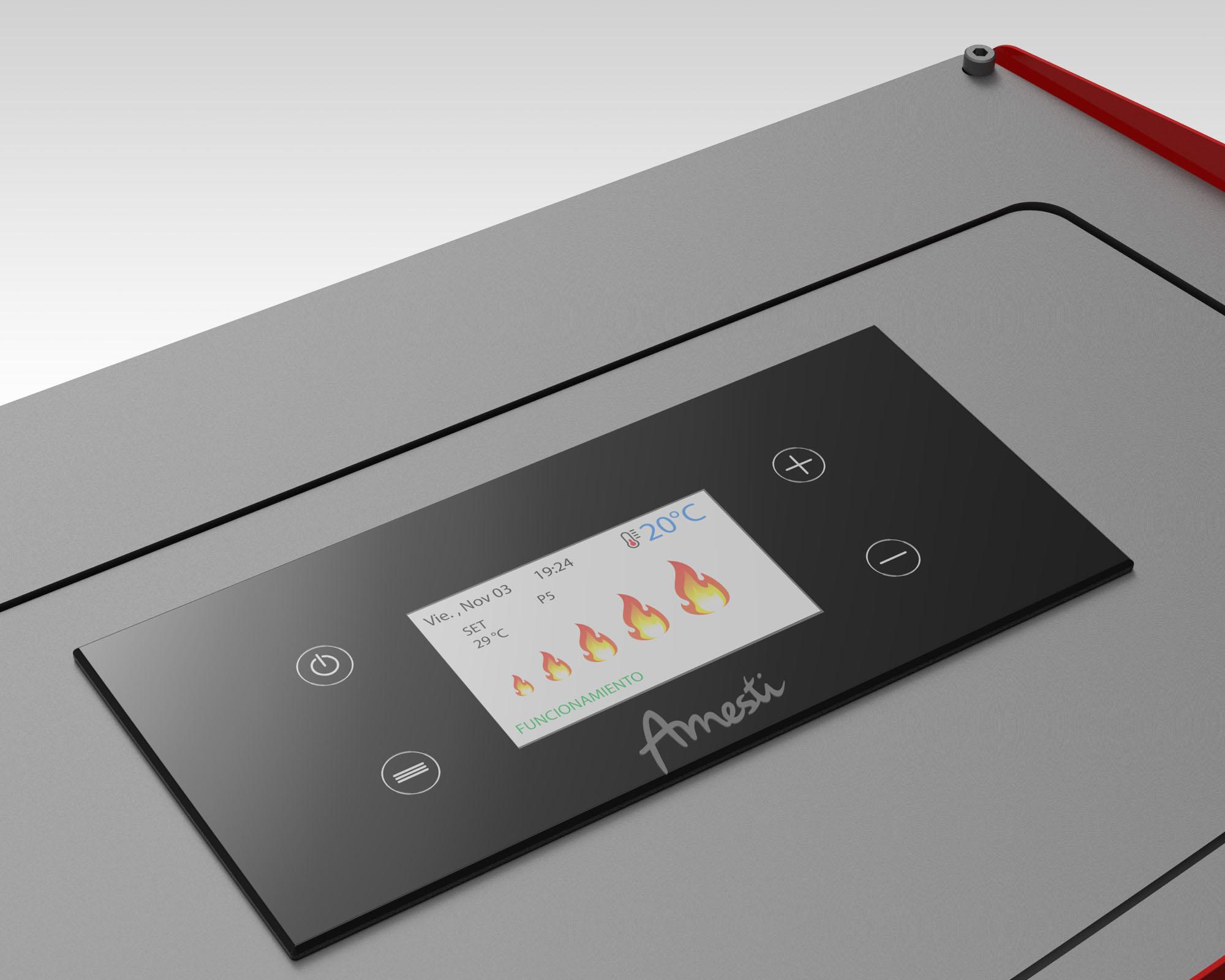 Calefactor Pellet 70-168 m2 Slim 9000 rojo-2