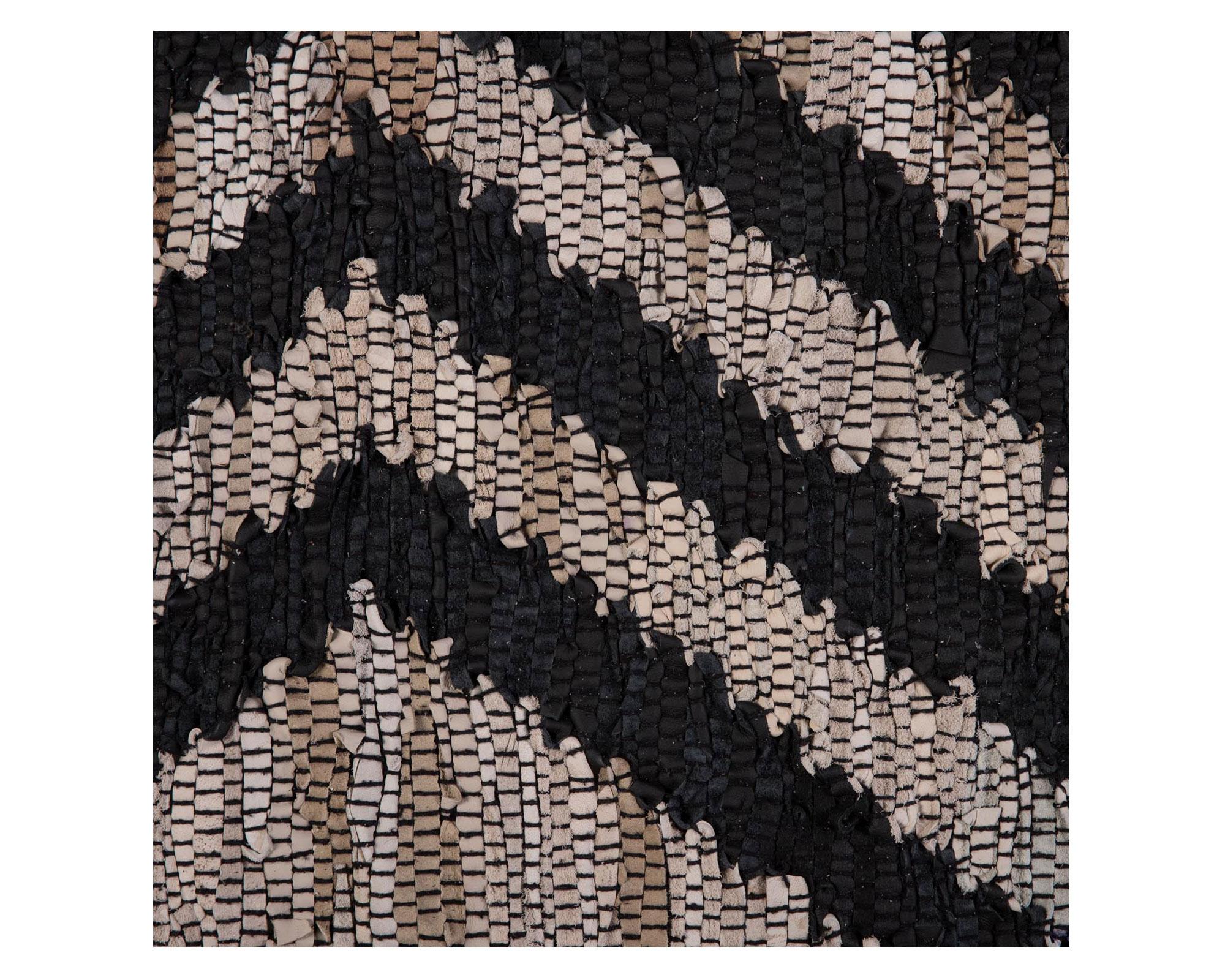 Alfombra 120x170 cm Natural Leather Mix negro Dib-1