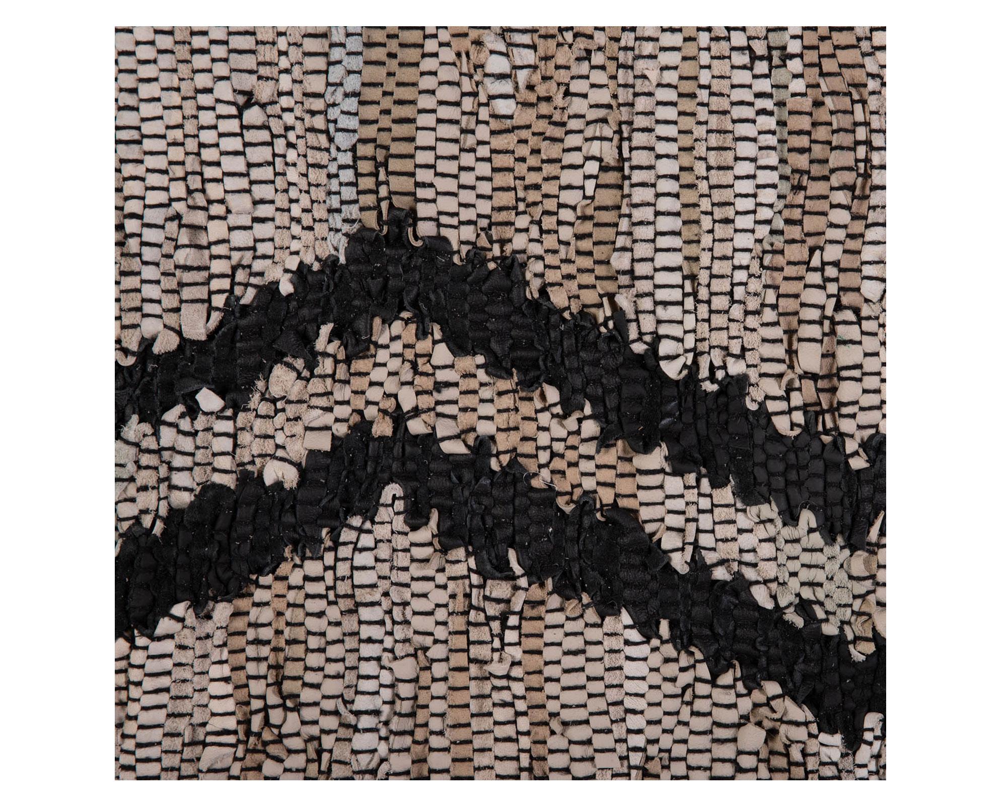 Alfombra 120x170 cm Natural Leather Mix negro Dib-1