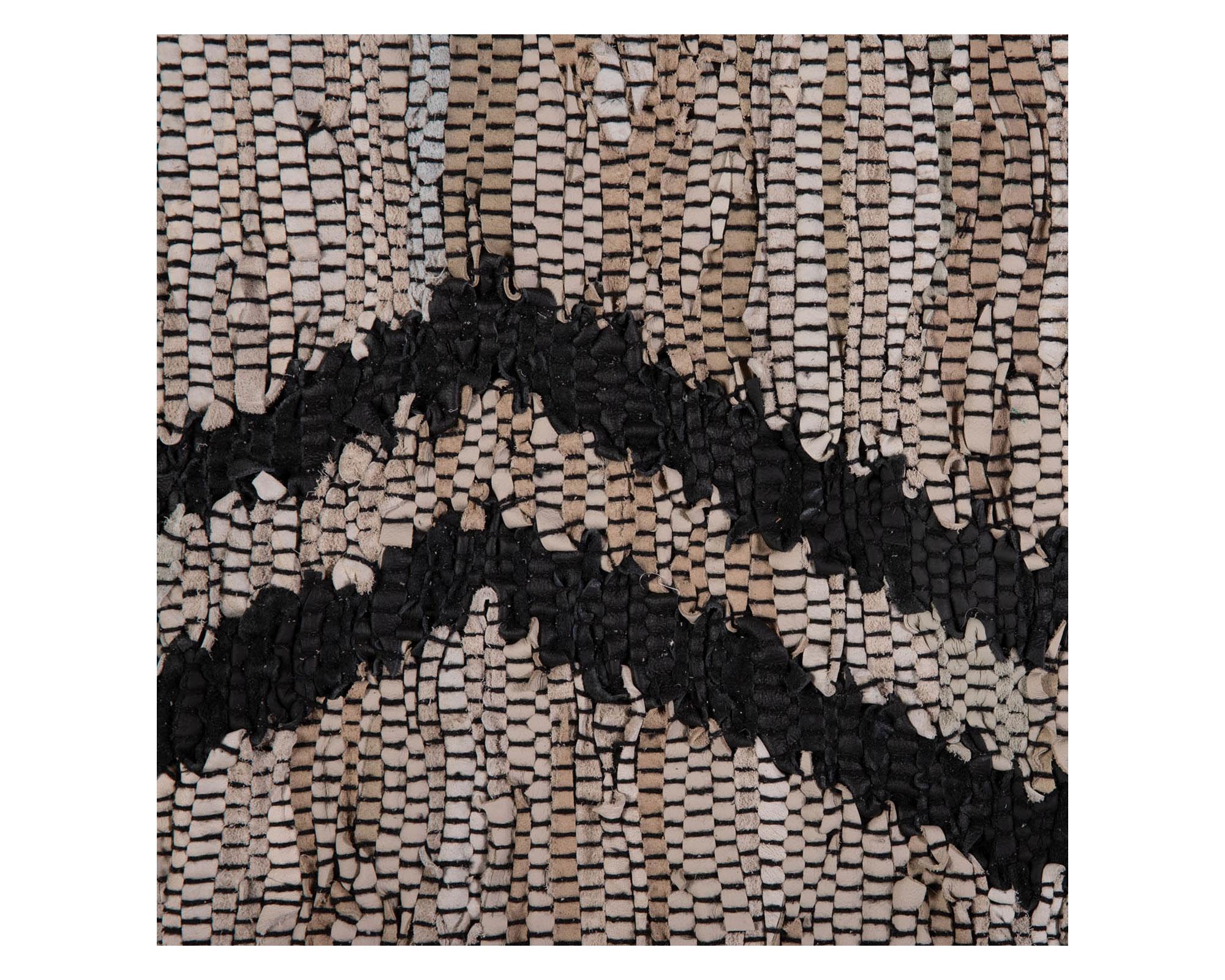 Alfombra 160x230 cm Natural Leather Mix negro Dib-1