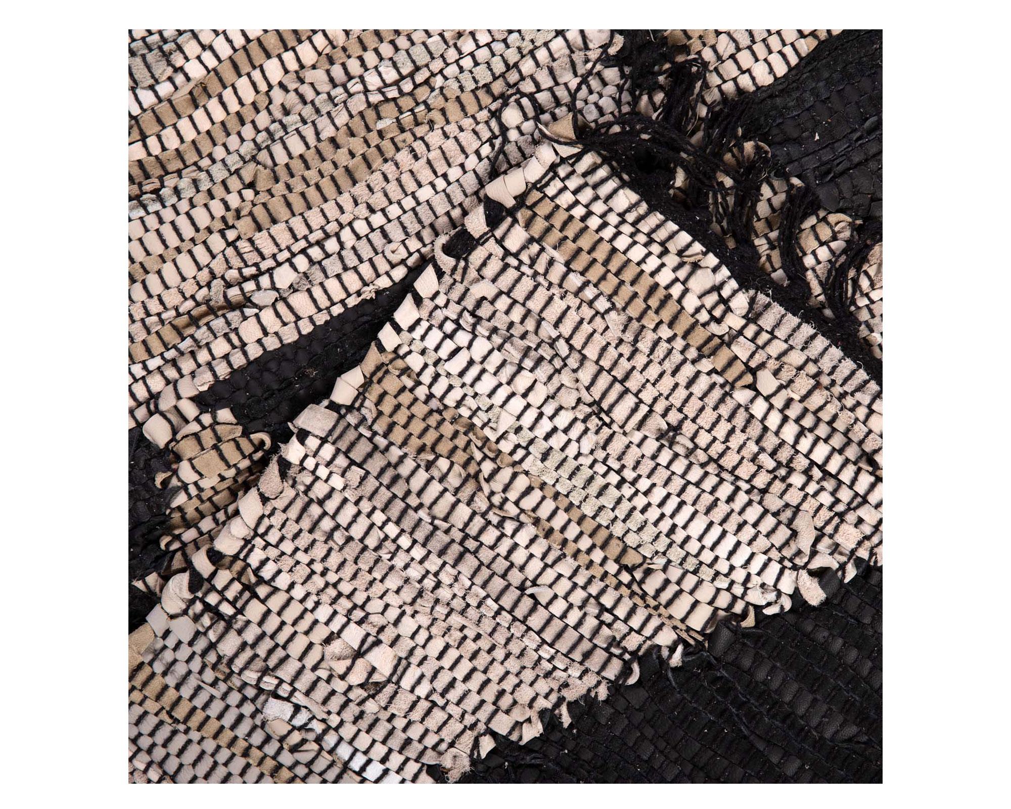 Alfombra 230x160 cm Natural Leather Mix Geométrico gris Dib-2