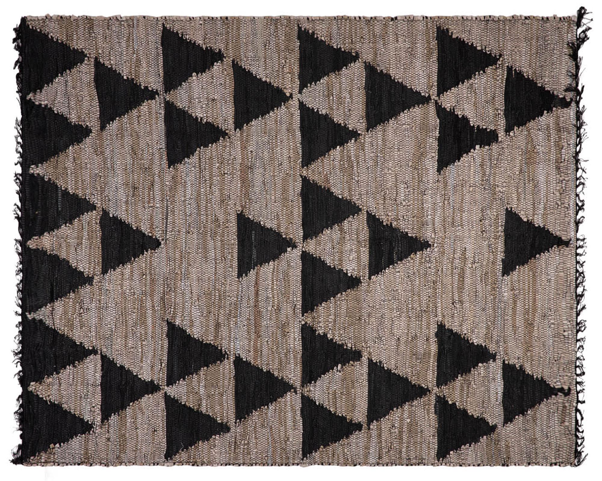 Alfombra 230x160 cm Natural Leather Mix Geométrico gris Dib-0