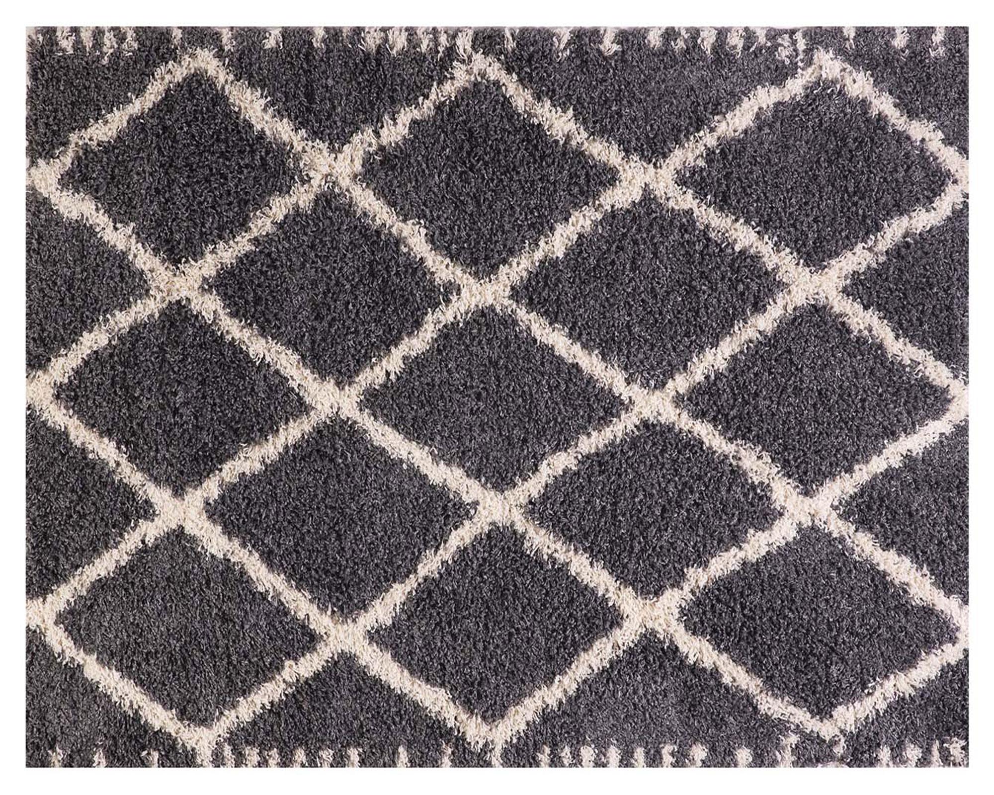 Alfombra Living-Comedor 220x150 cm Shaggy Modern gris Dib-0