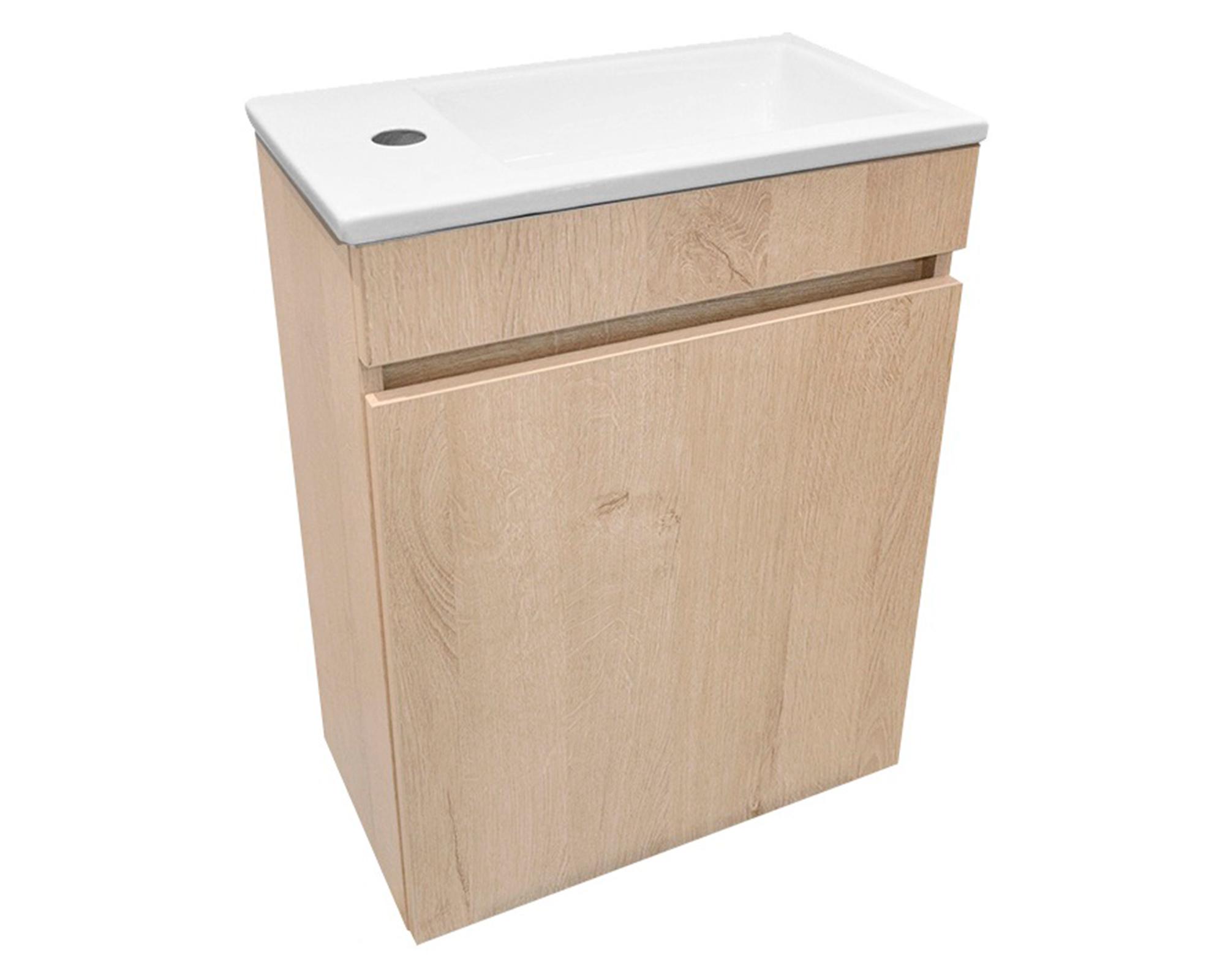 Mueble vanitorio Petit Nogal 46 cm + cubierta-0