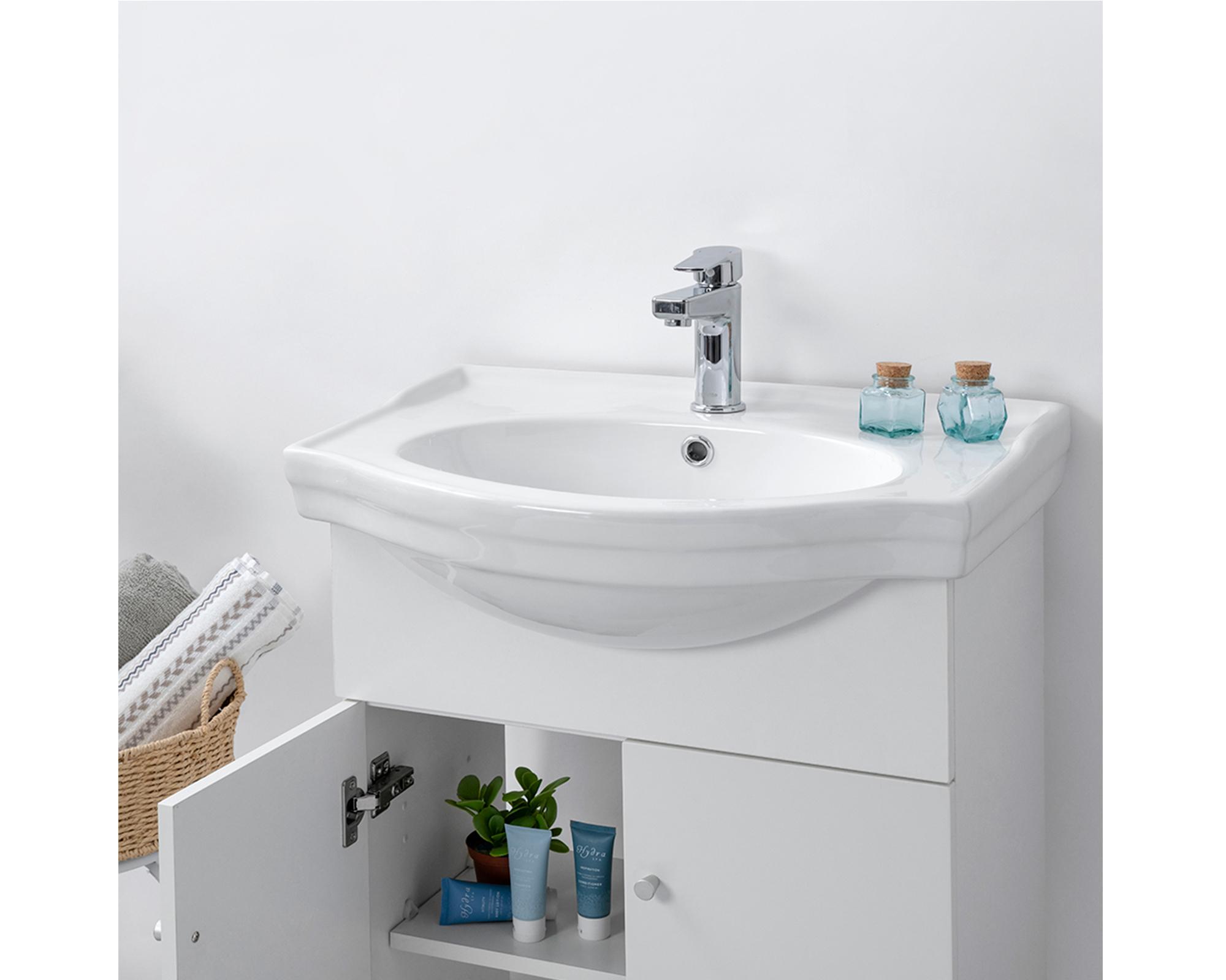 Mueble vanitorio Marie Blanco 60 cm + cubierta-7