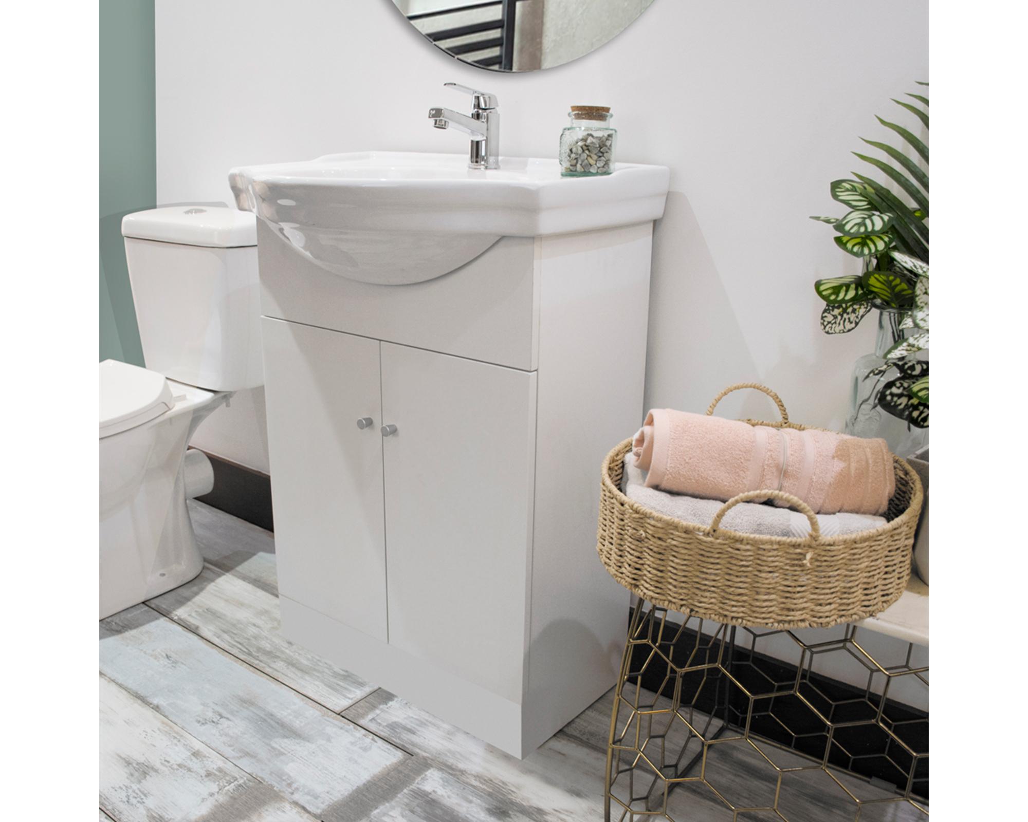 Mueble vanitorio Marie Blanco 60 cm + cubierta-4