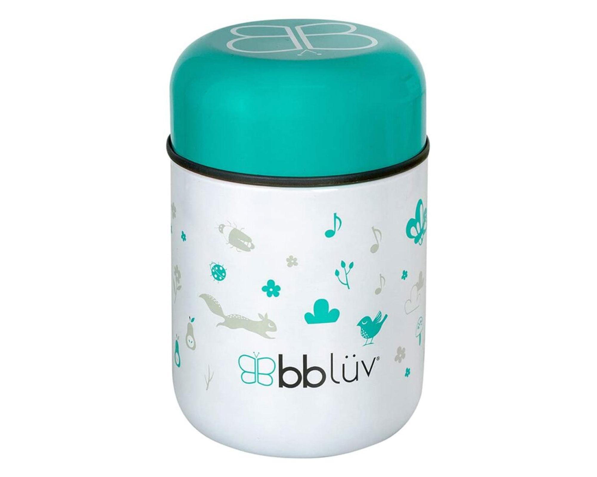Termo 300 ml + cuchara + tazón infantil Foöd blanco/azul Bbluv-0