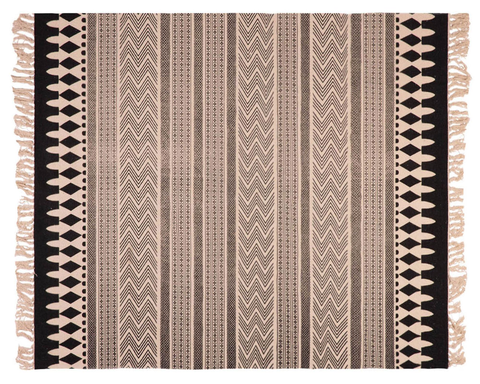 Alfombra Bajadas de Cama modernas 90x60 cm Dh Ethnic negro Did-0