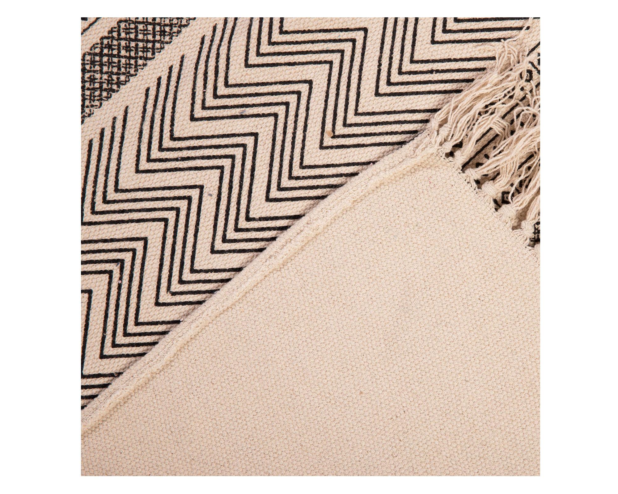 Alfombra Bajadas de Cama modernas 90x60 cm Dh Ethnic negro Did-2