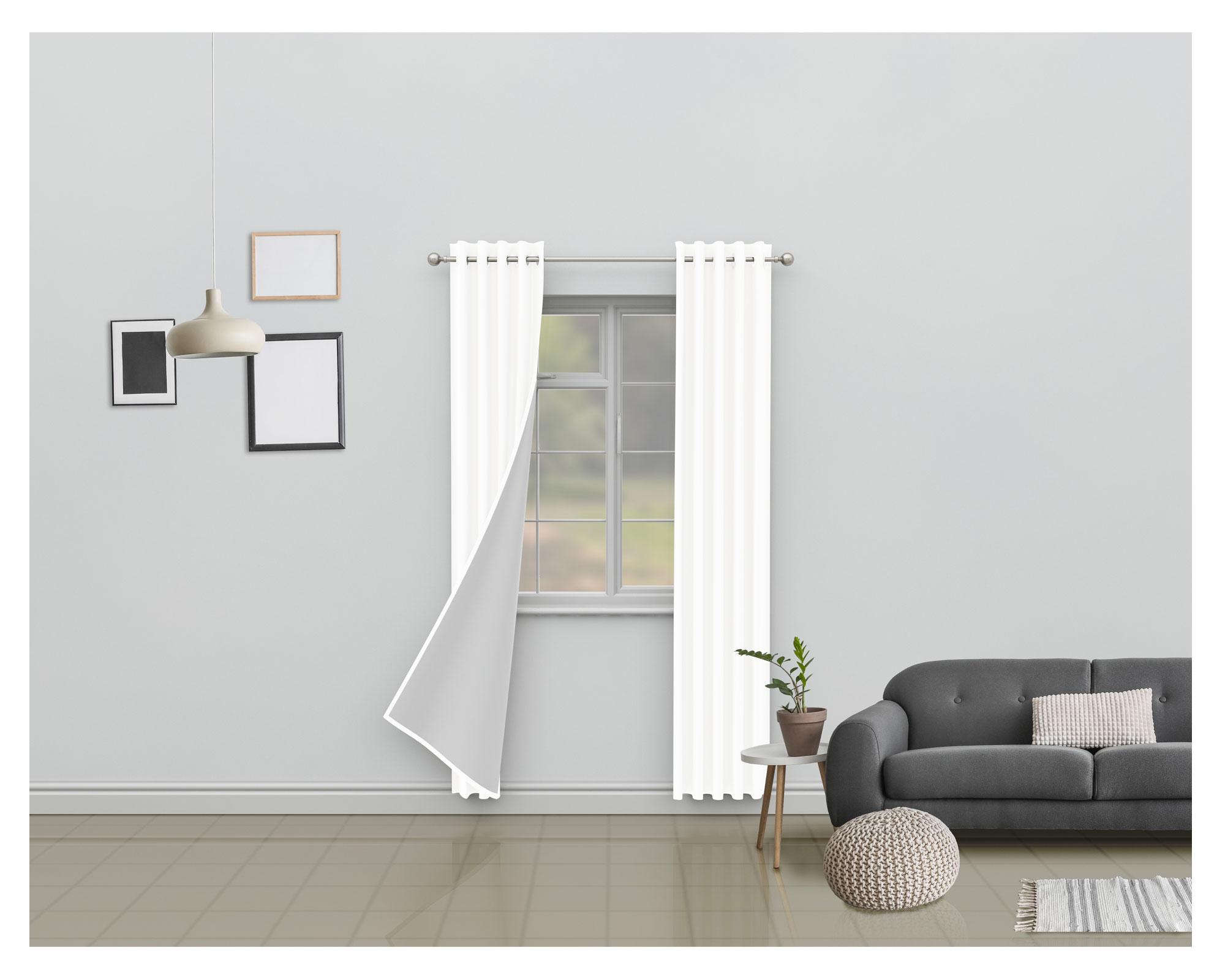 Cortina Blackout 140x230 cm lisa White Cotidiana-0