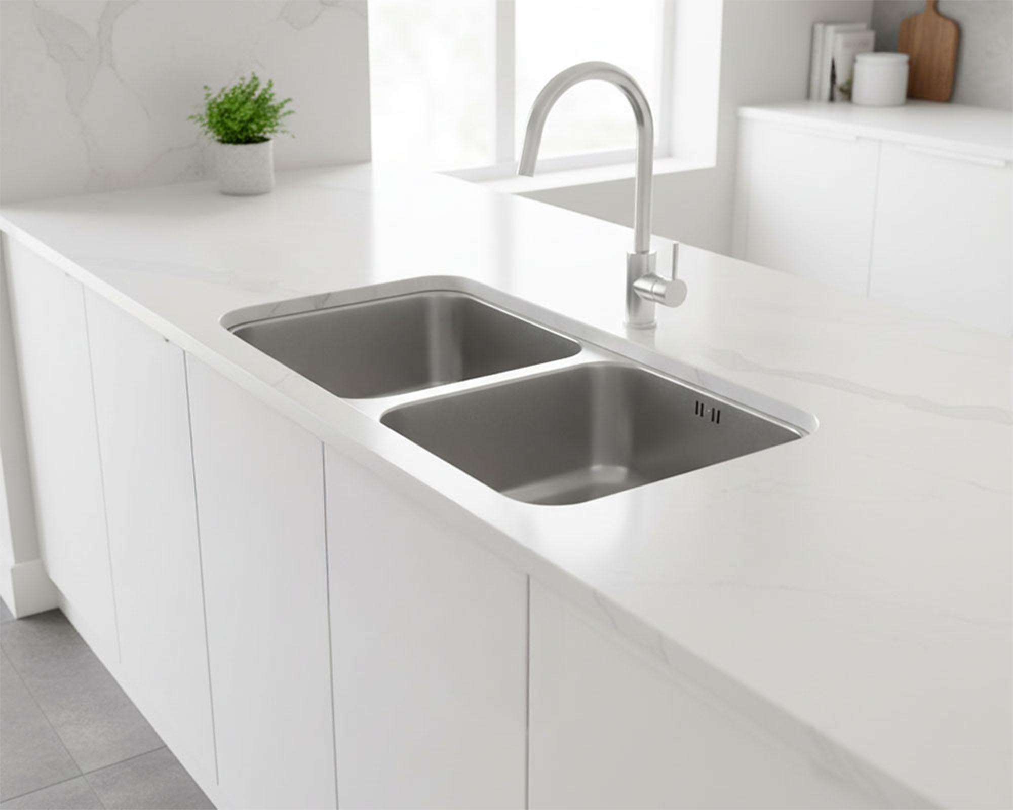 Lavaplatos bajo encimera 46x82 cm gris Splendid-4