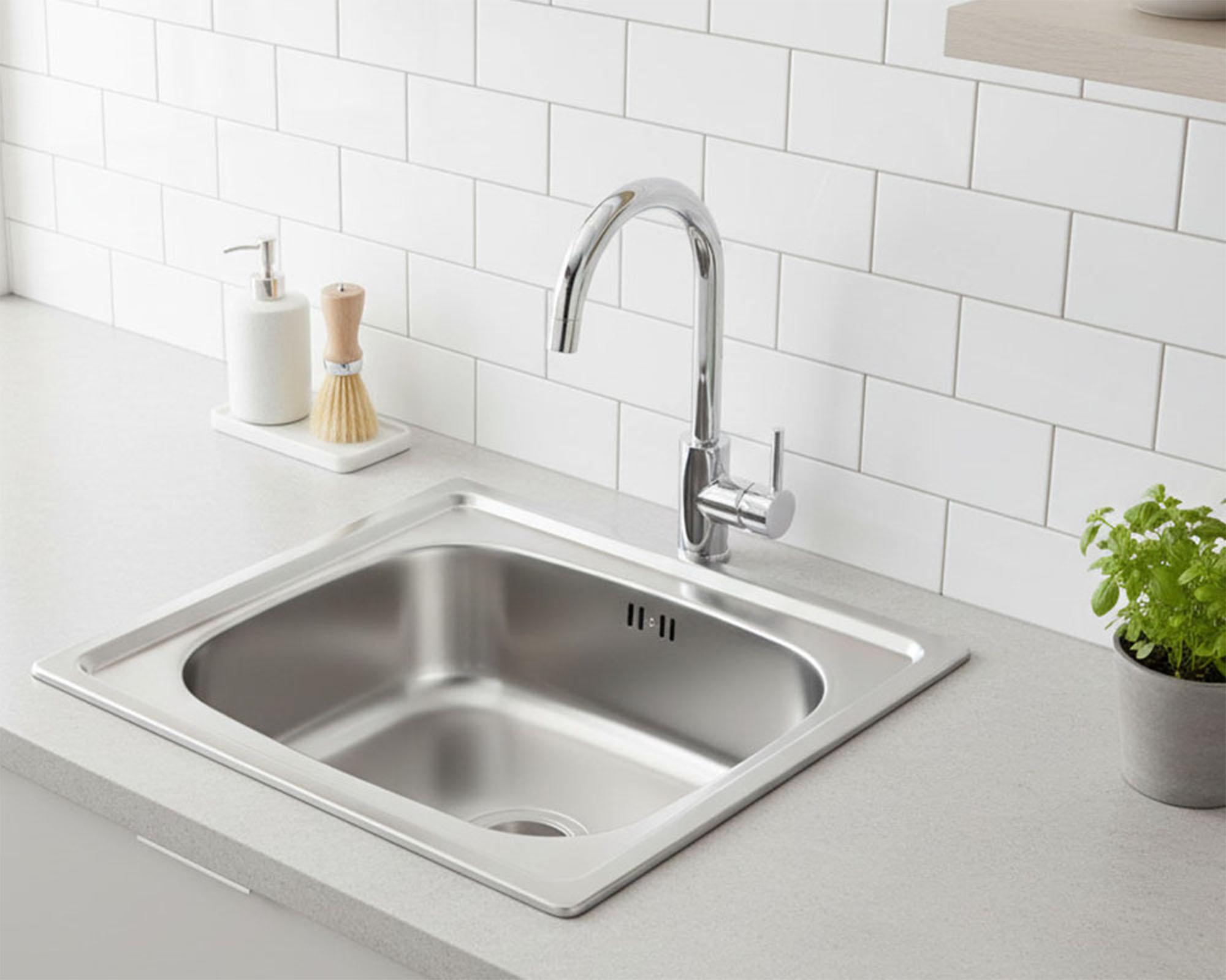 Lavaplatos empotrado 40x46 cm gris Splendid-2