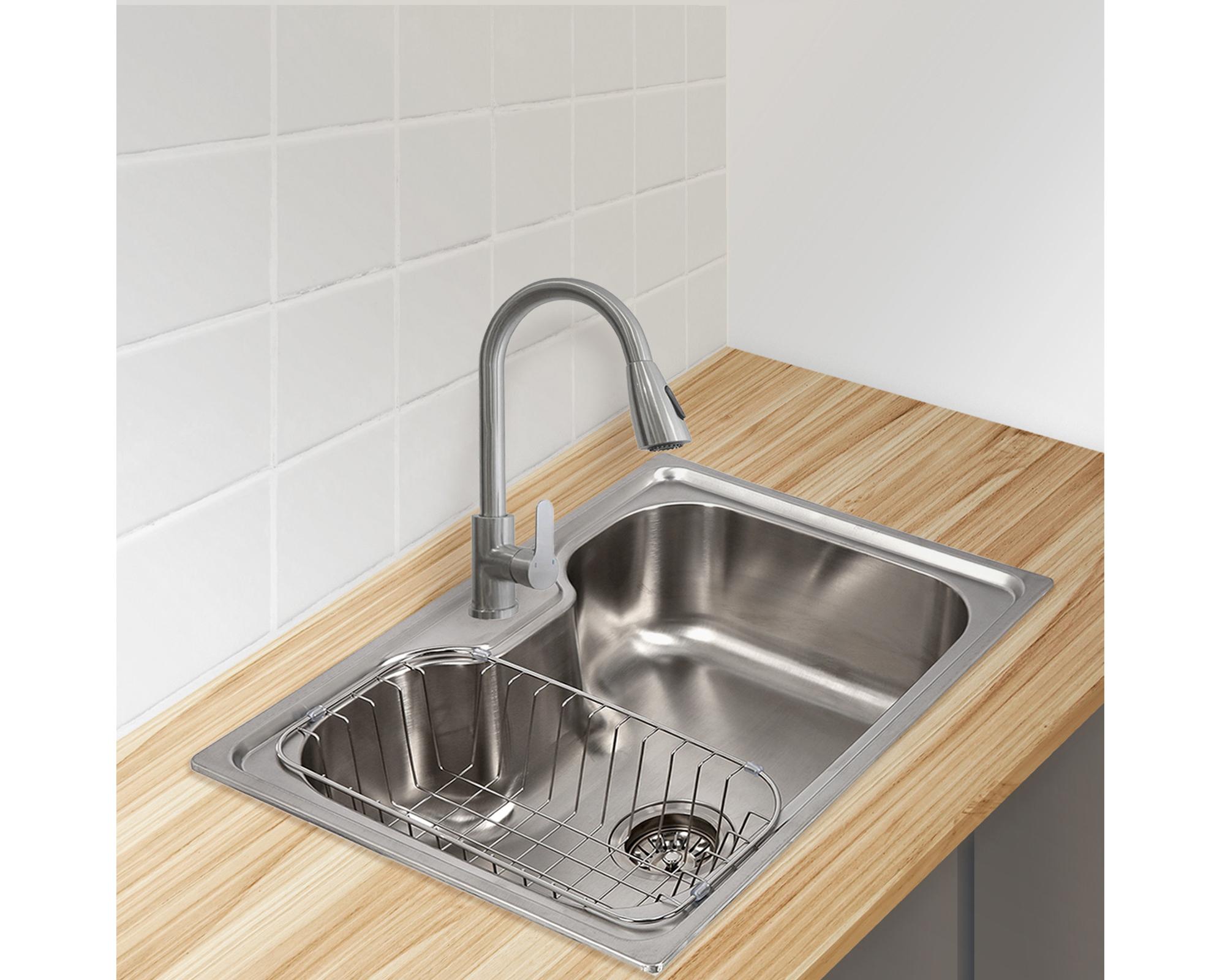 Lavaplatos empotrado 45x60 cm gris Splendid-6