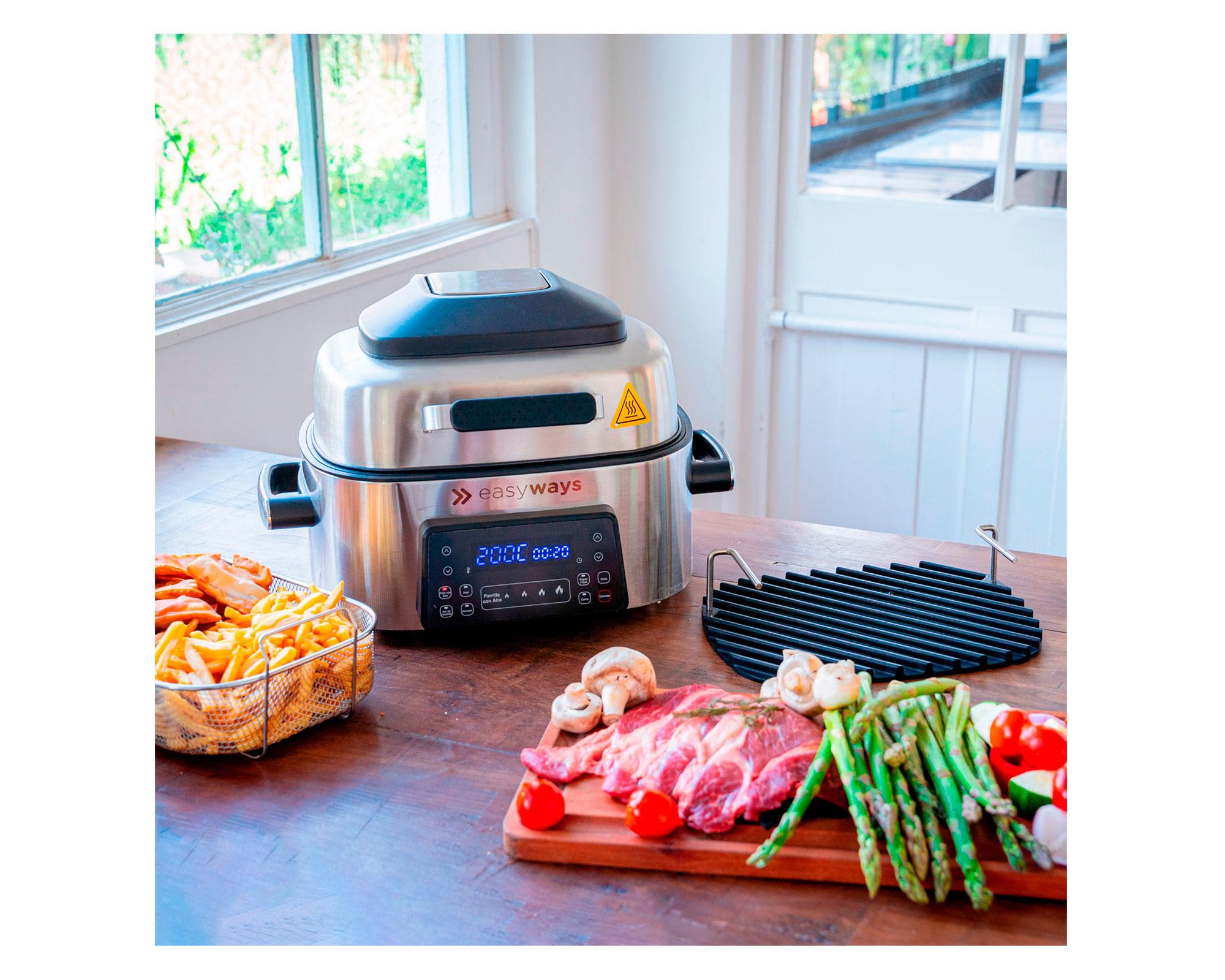 Freidora de aire 30x43 cm 1660W Air Fryer Grill gris EasyWays-1