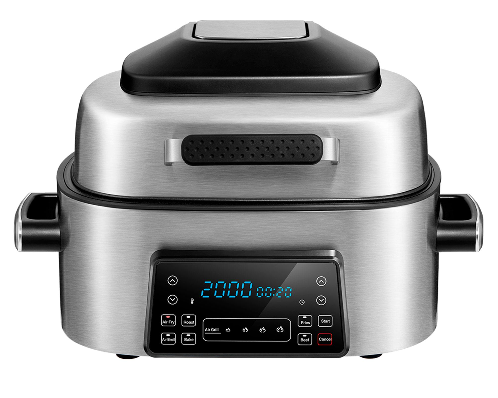 Freidora de aire 30x43 cm 1660W Air Fryer Grill gris EasyWays-0