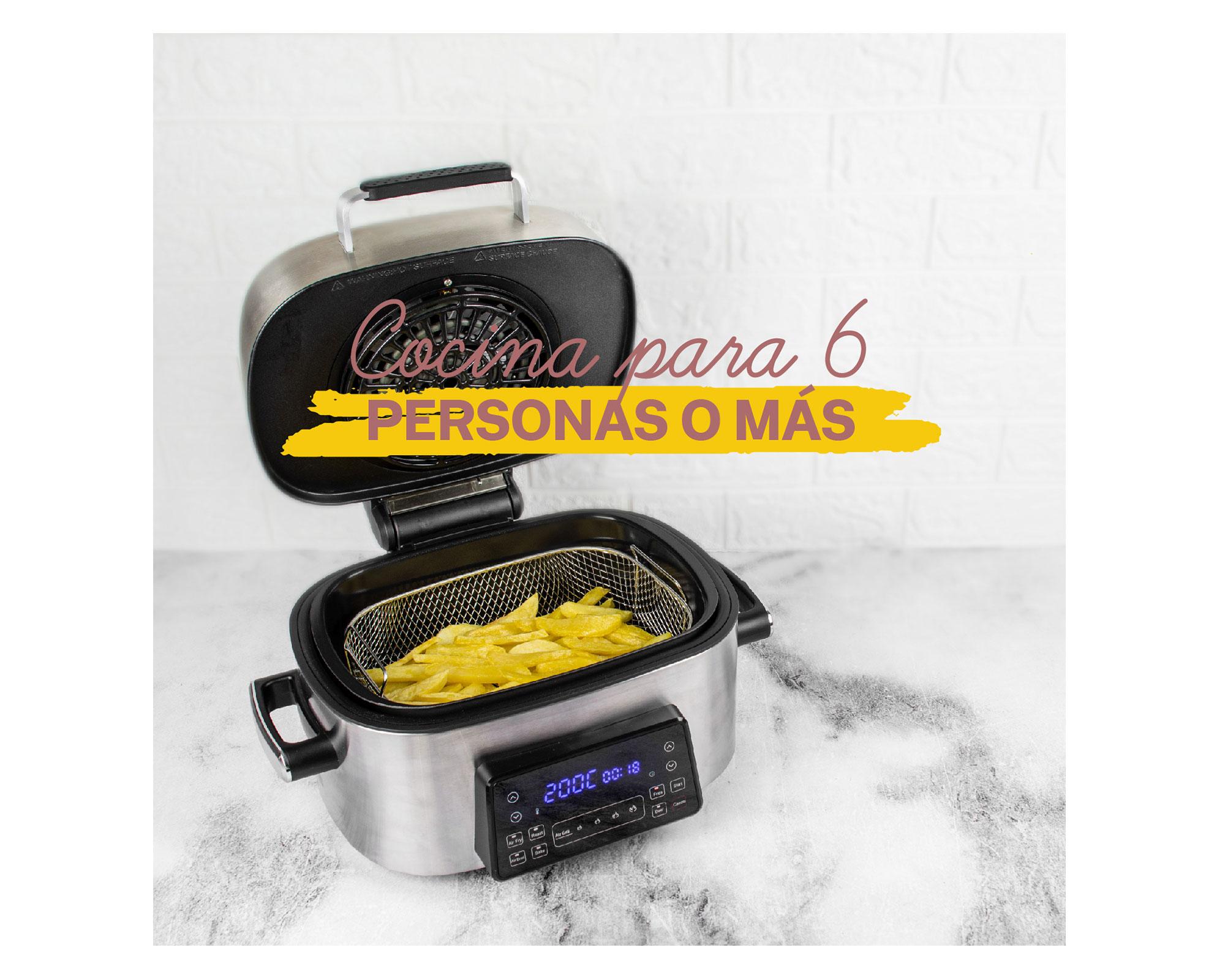 Freidora de aire 30x43 cm 1660W Air Fryer Grill gris EasyWays-4